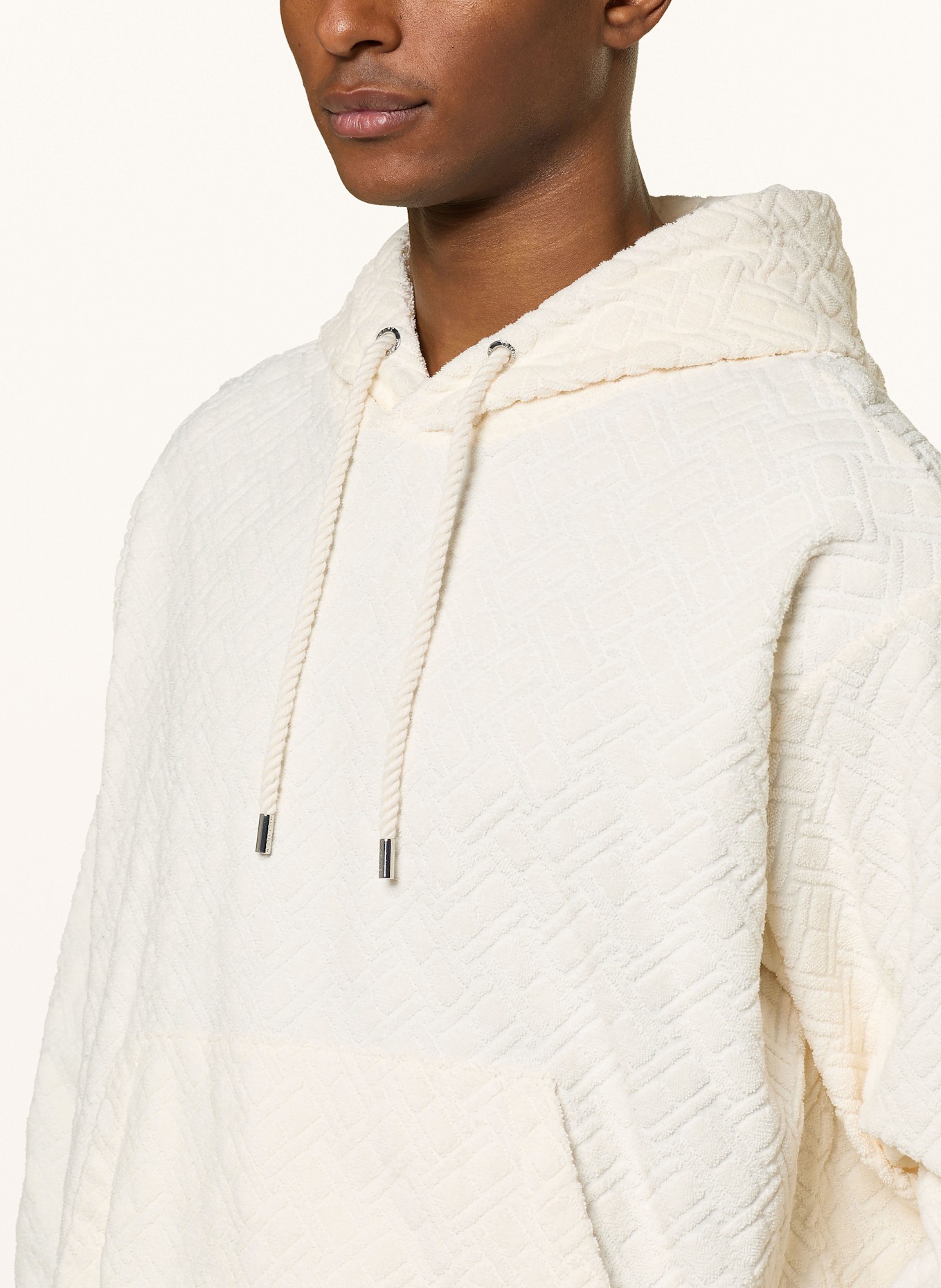 TOMMY HILFIGER Jacquard hoodie: CREAM