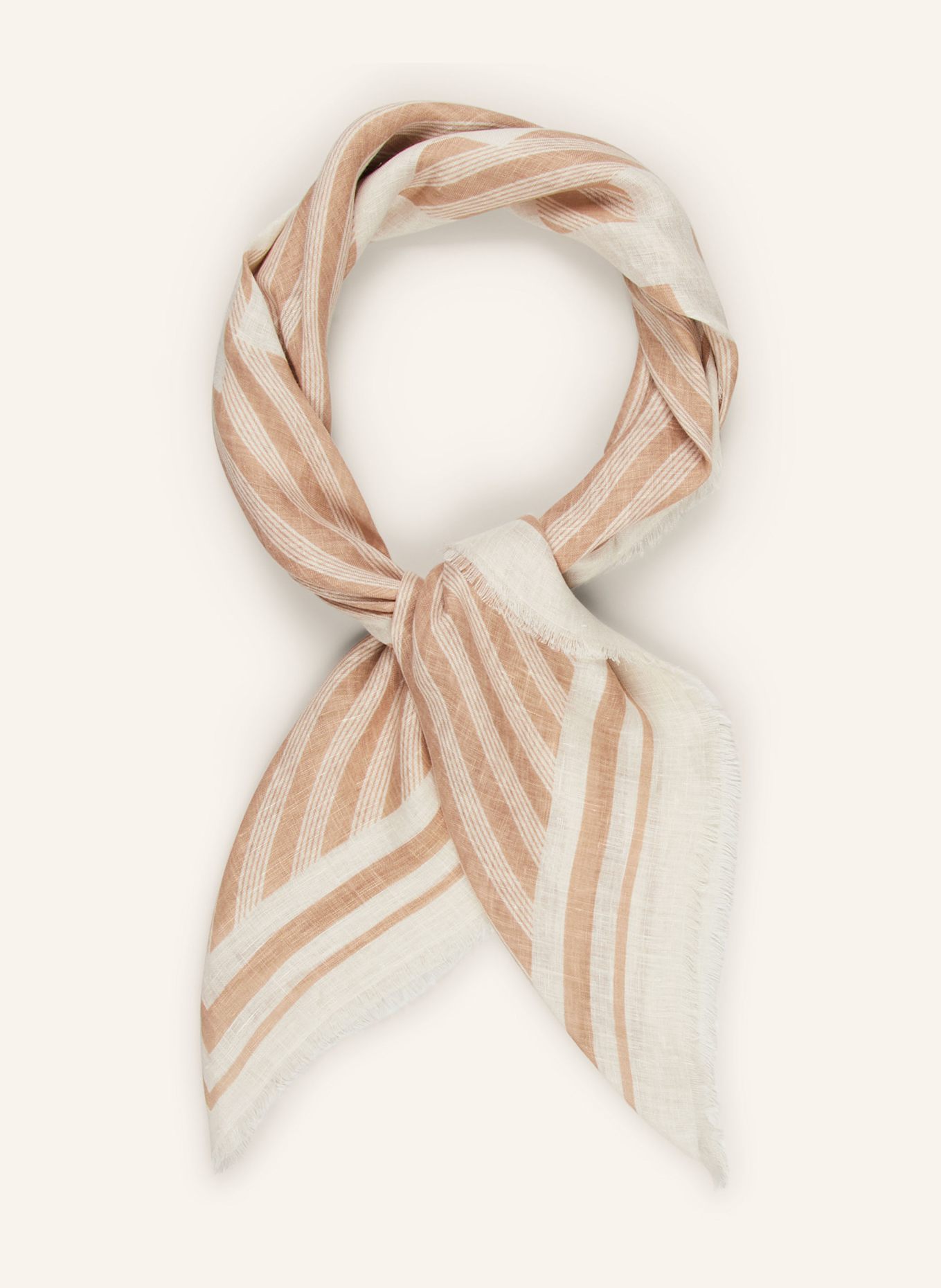TOMMY HILFIGER Linen scarf: CREAM/ BEIGE