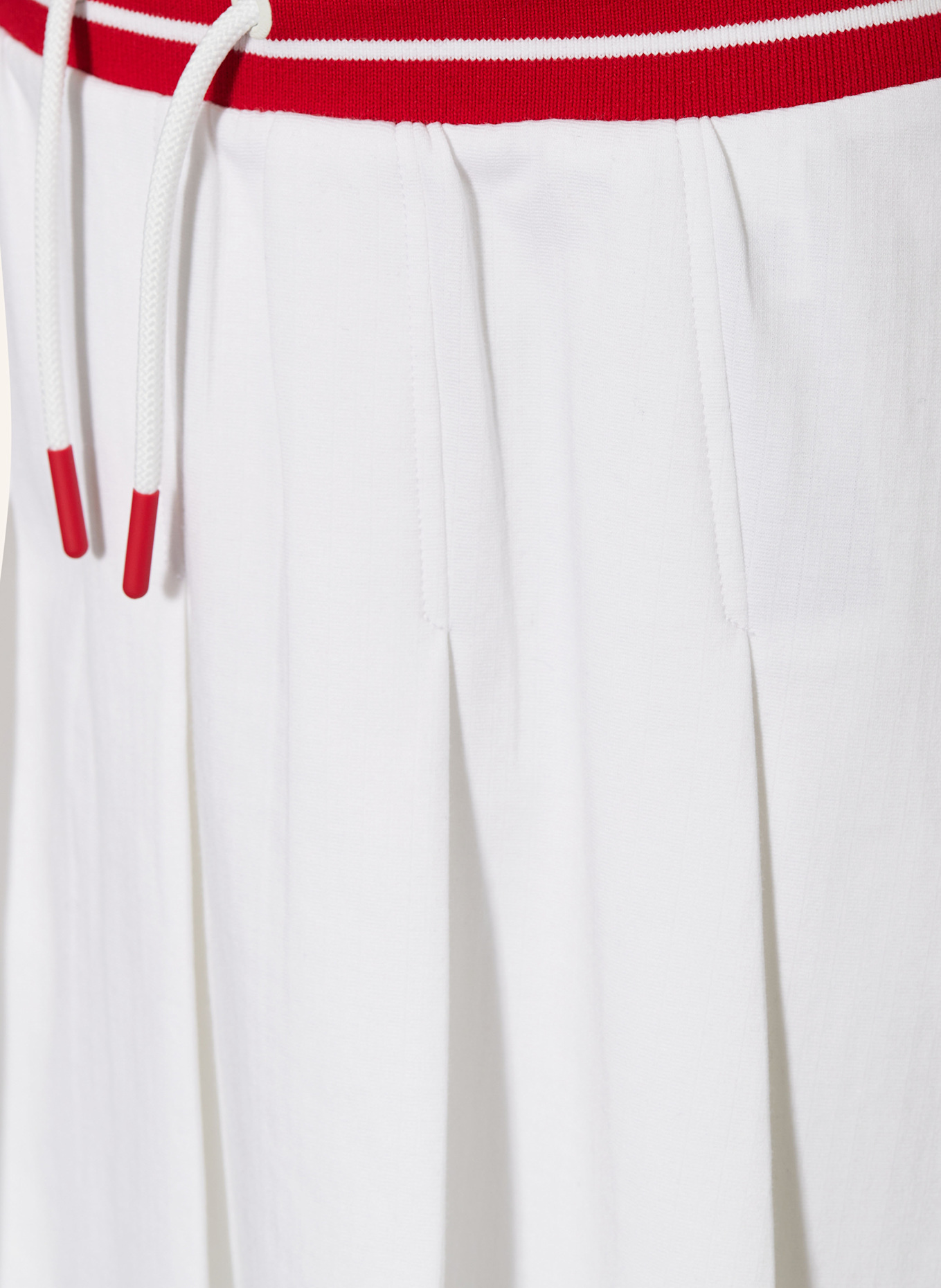 TOMMY HILFIGER Faltenrock: WEISS / ROT