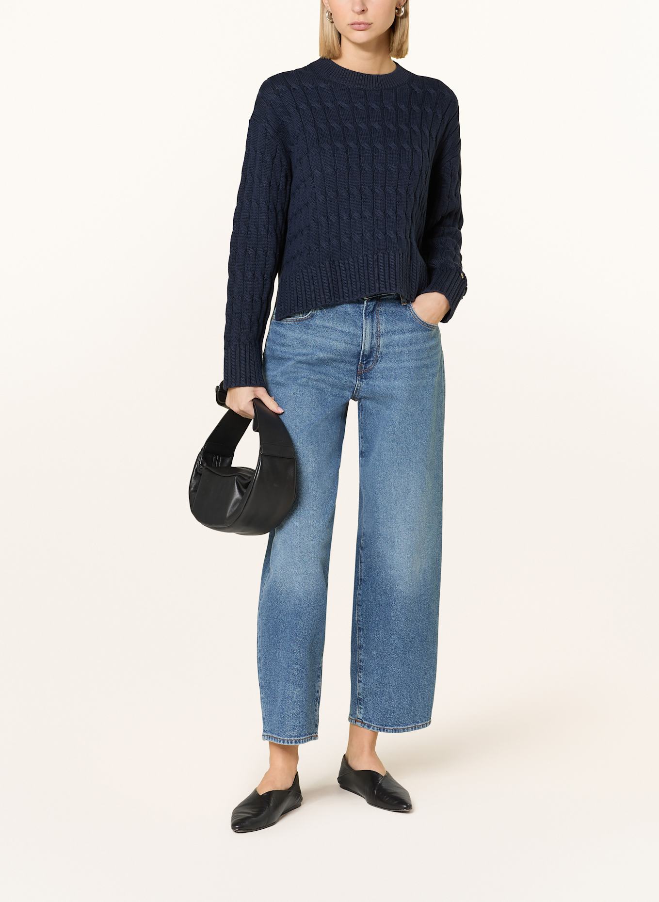 TOMMY HILFIGER Pullover: DUNKELBLAU