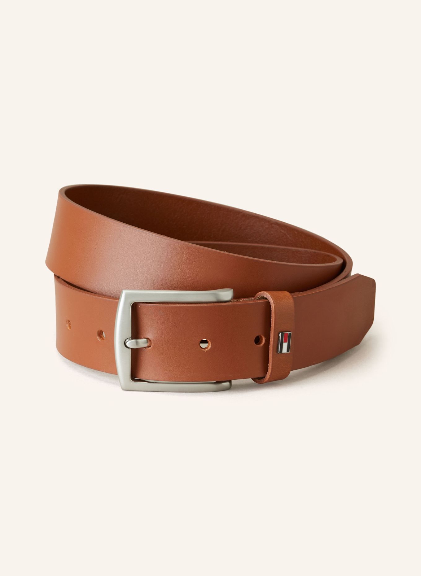 TOMMY HILFIGER Ceinture en cuir DENTON: COGNAC