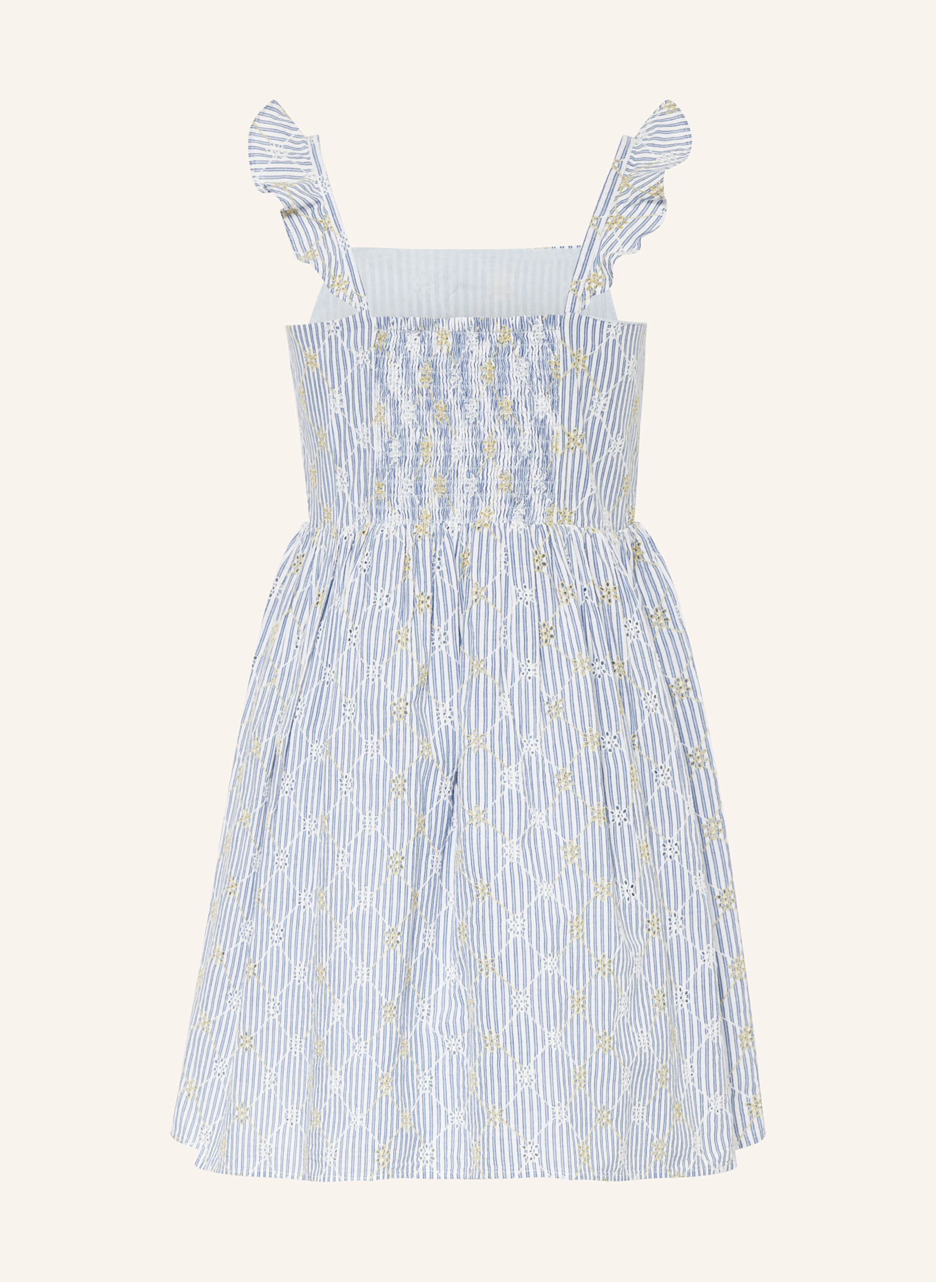 TOMMY HILFIGER Kleid: HELLBLAU/ WEISS/ GELB