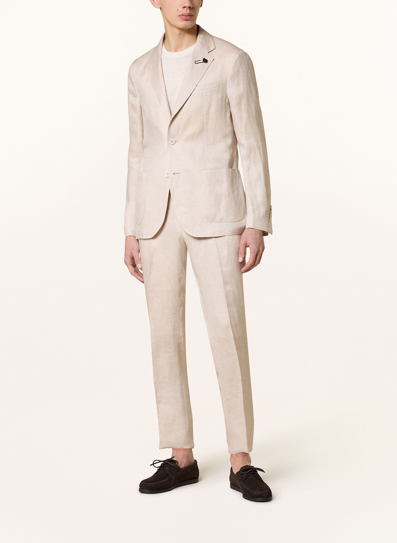 LARDINI ESLYON slim fit suit trousers, Color: 150 BEIGE (Image 2)