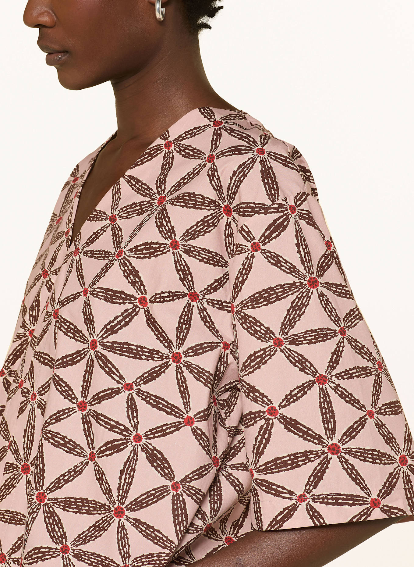 ottod'ame Blusenshirt AYN: ROSÉ/ DUNKELBRAUN/ ROT