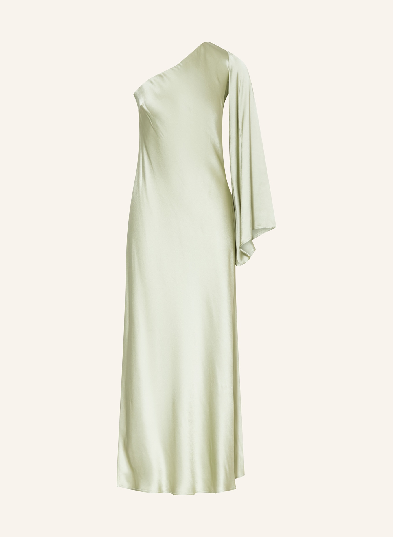 ottod'ame One-Shoulder-Kleid aus Satin: MINT