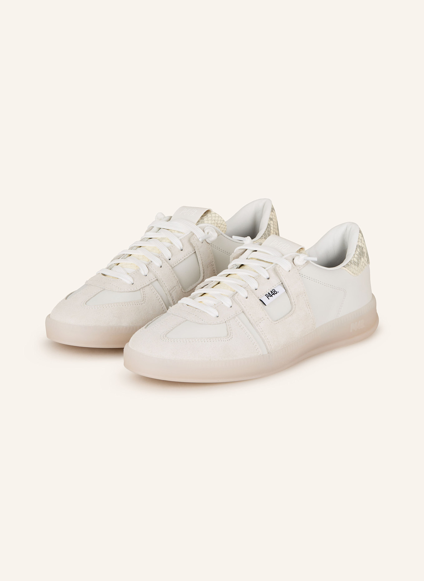 P448 Sneakers MONZA2: ECRU / LIGHT GRAY
