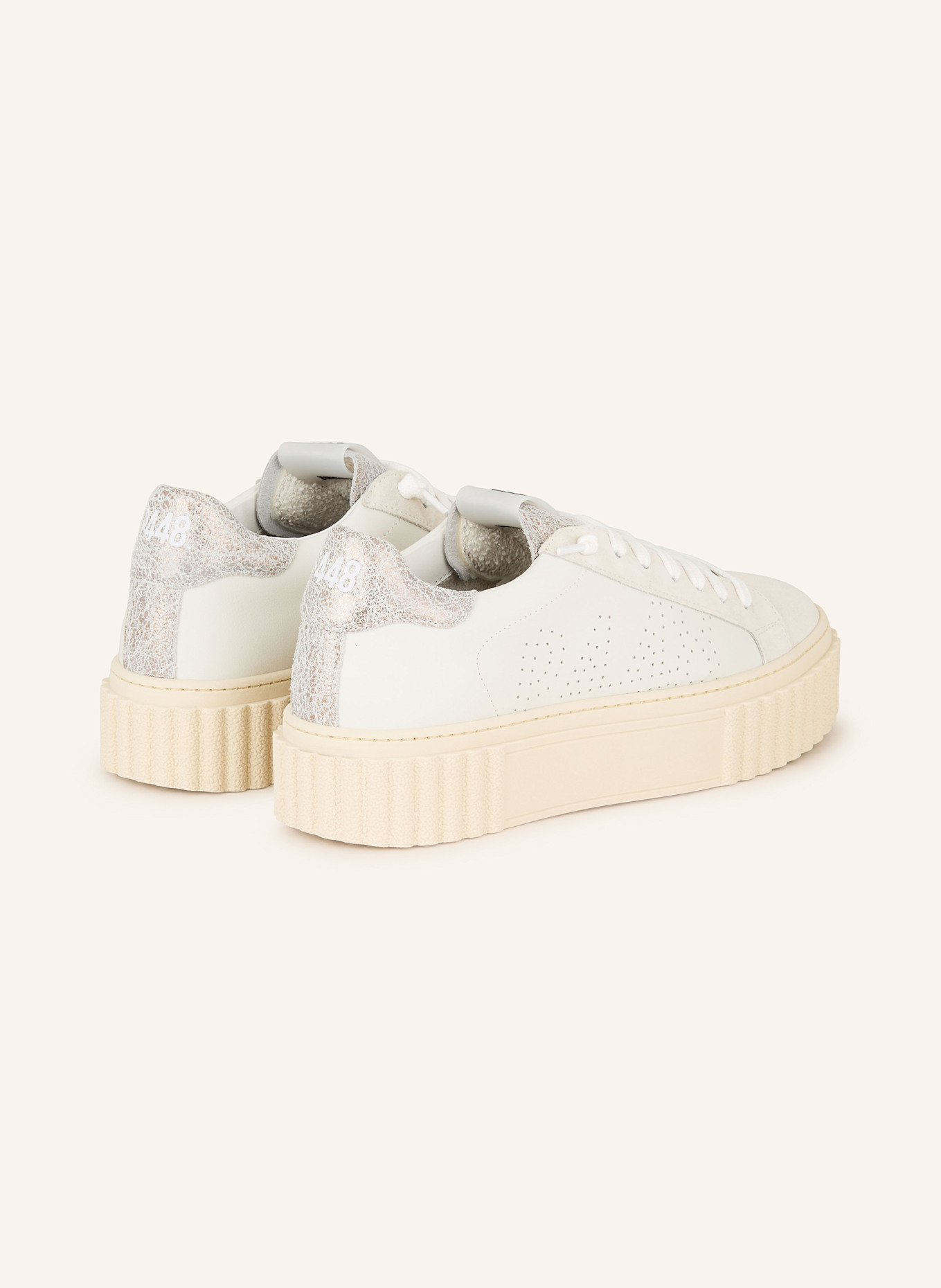 P448 Sneaker: ECRU / BEIGE / SILBER