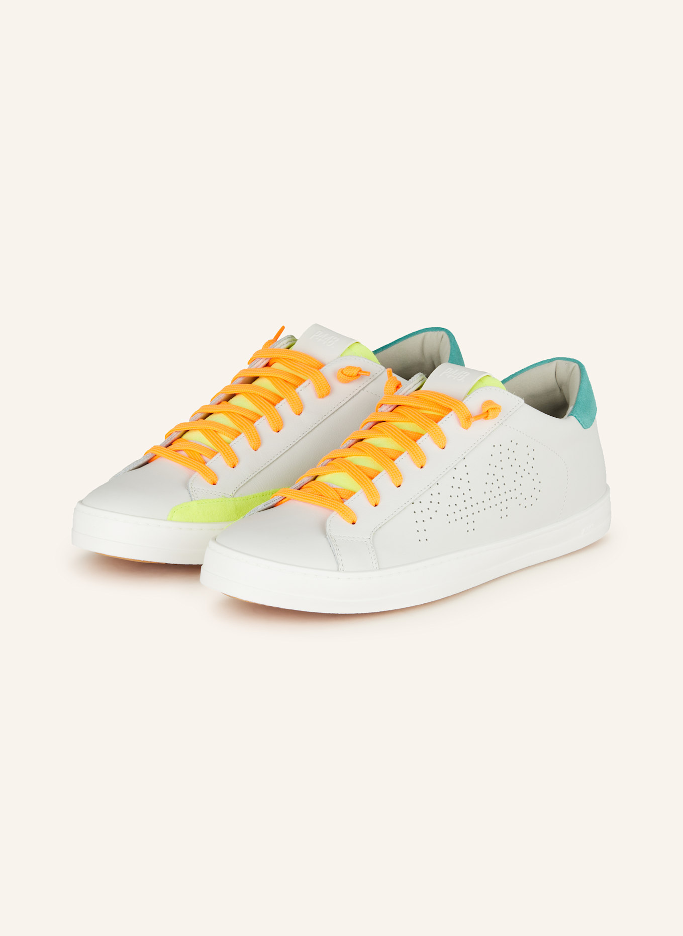 P448 Sneakers JOHN: WHITE / NEON YELLOW / GREEN