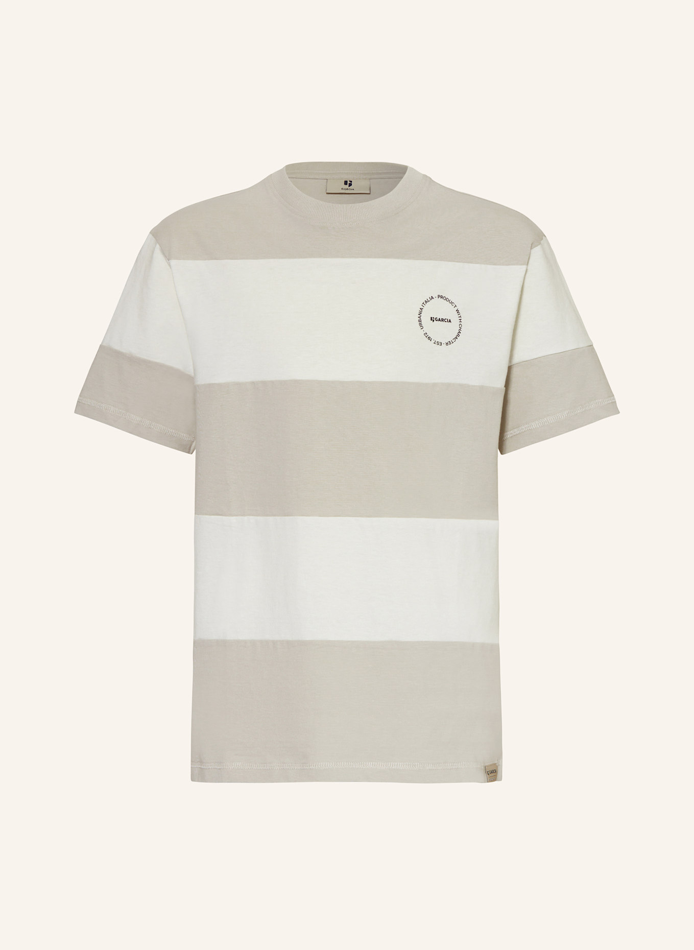GARCIA Tričko: SVĚTLE ŠEDÁ / BÍLÁ