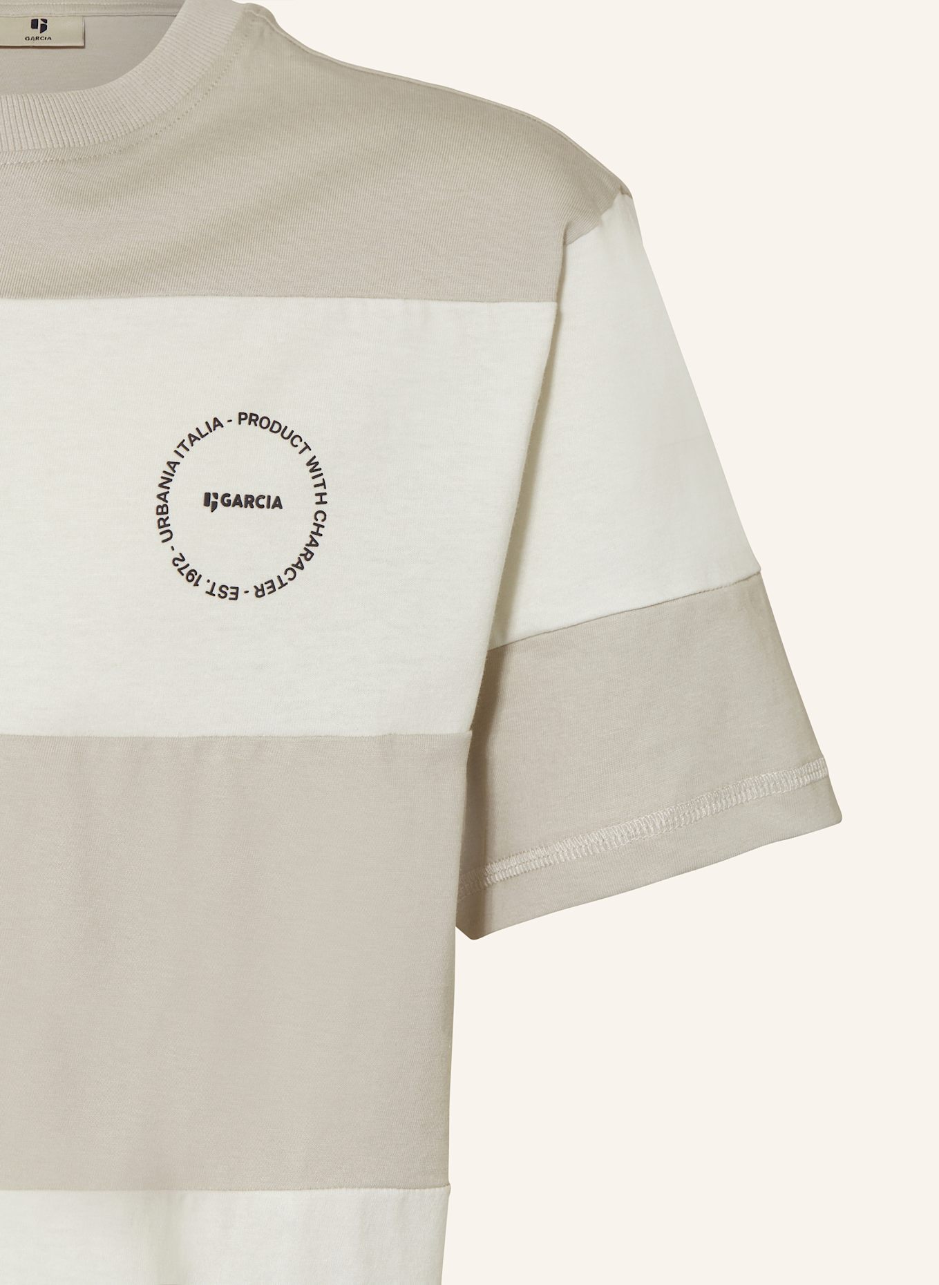 GARCIA Tričko: SVĚTLE ŠEDÁ / BÍLÁ