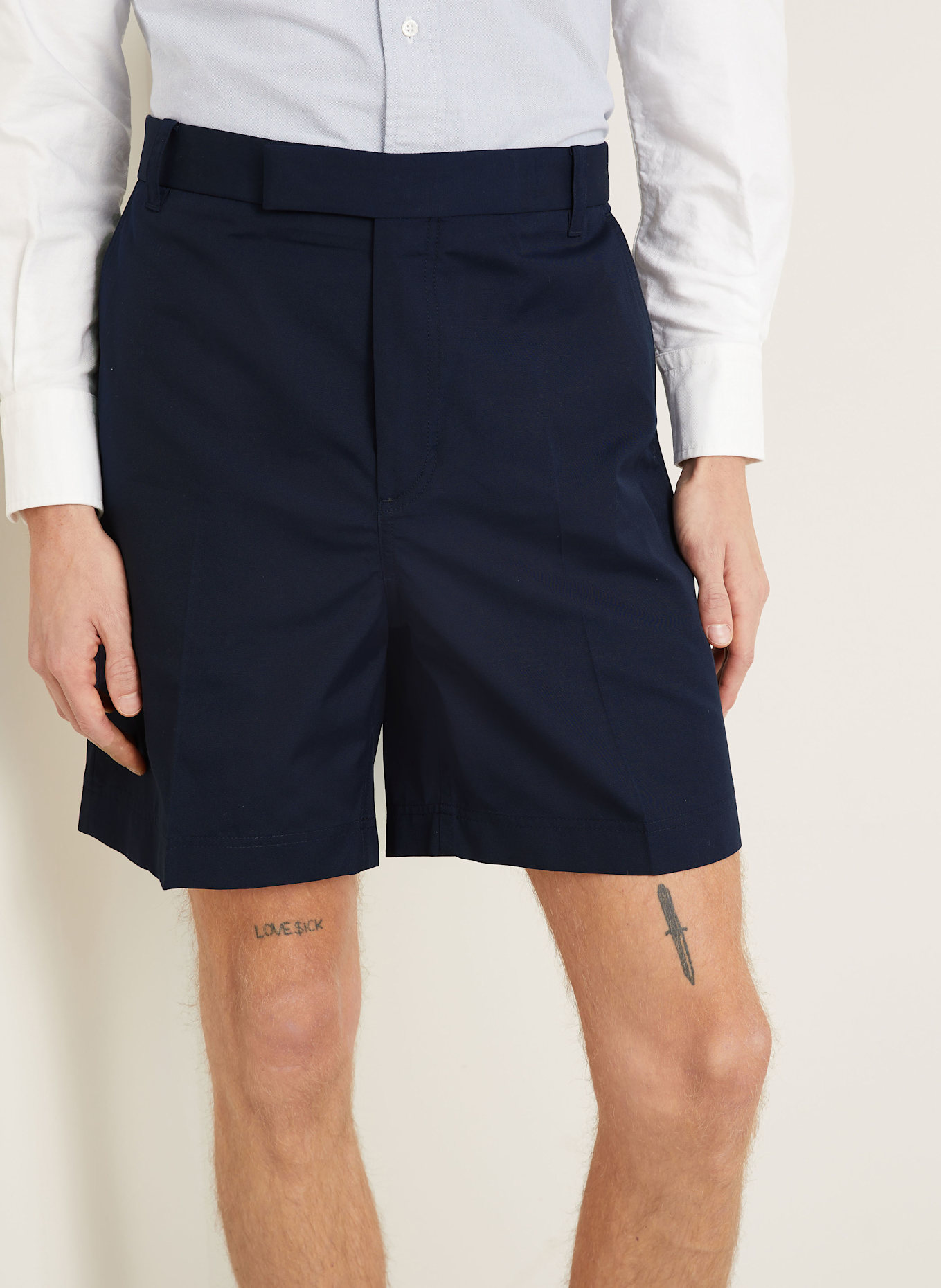 THOM BROWNE. Chinoshorts Extra Slim Fit: DUNKELBLAU
