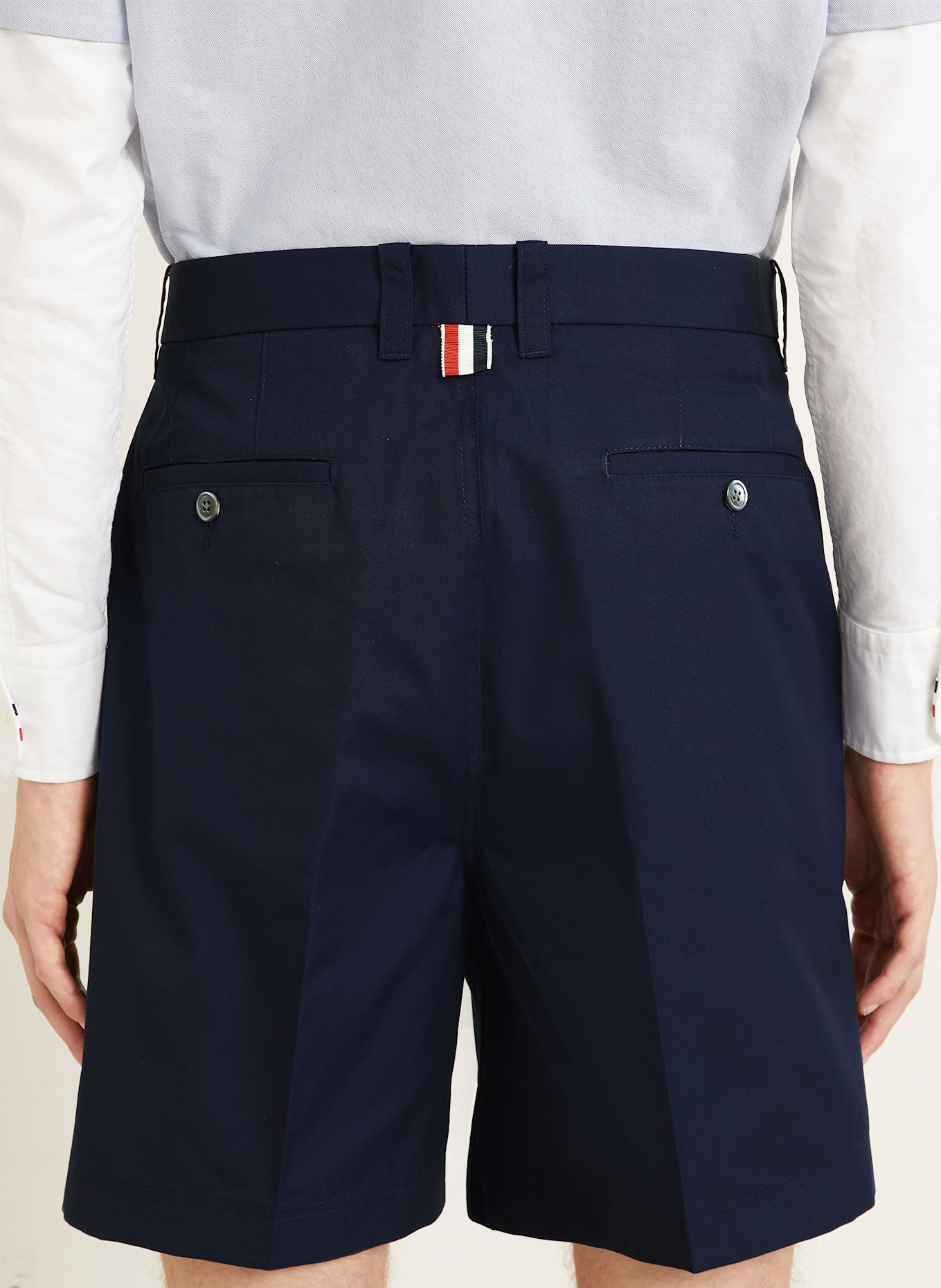 THOM BROWNE. Chinoshorts Extra Slim Fit: DUNKELBLAU