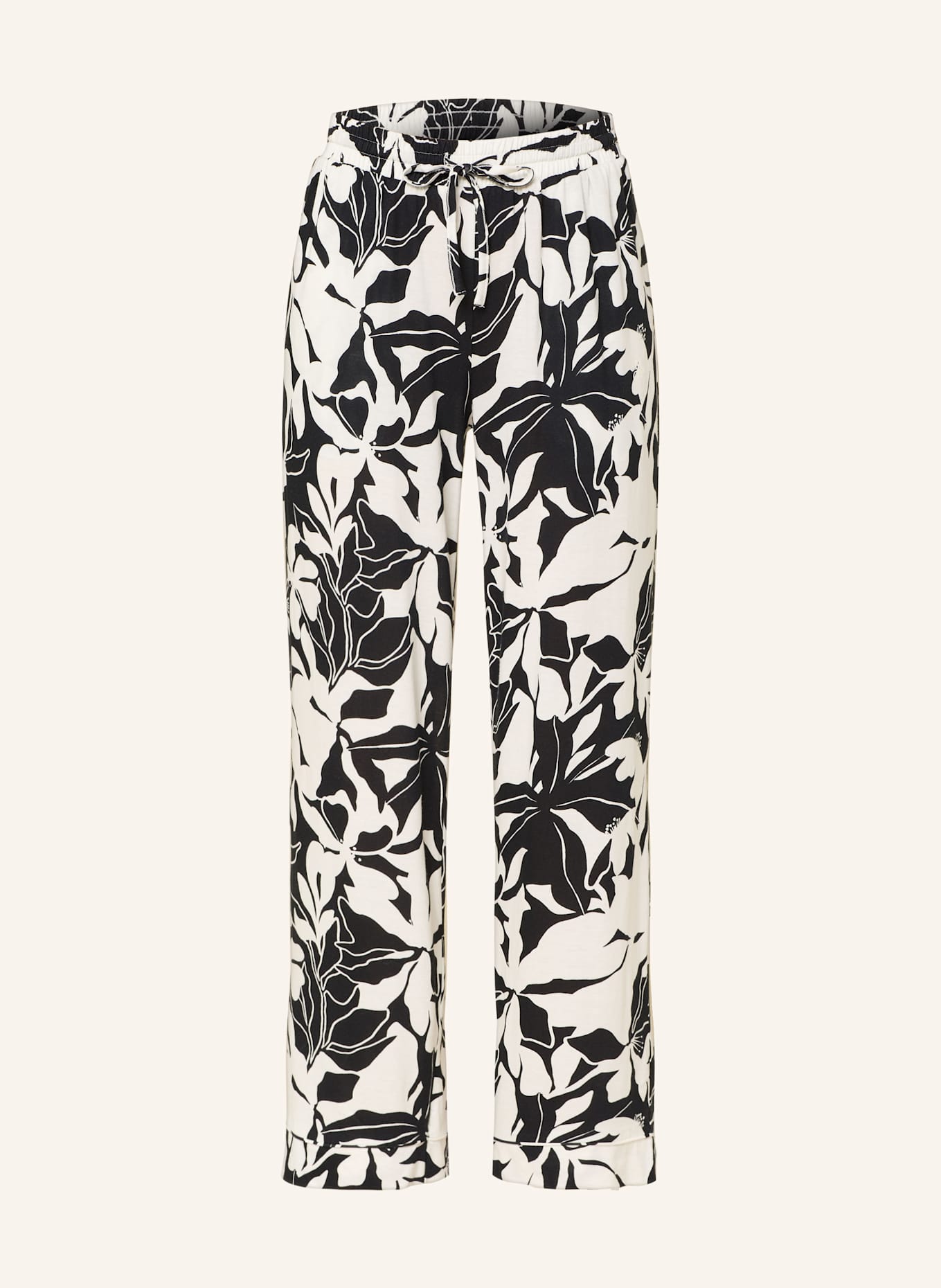 Marc O'Polo Pajama pants: BLACK/ WHITE