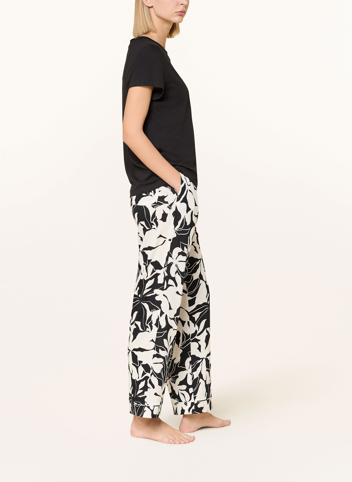Marc O'Polo Pajama pants: BLACK/ WHITE