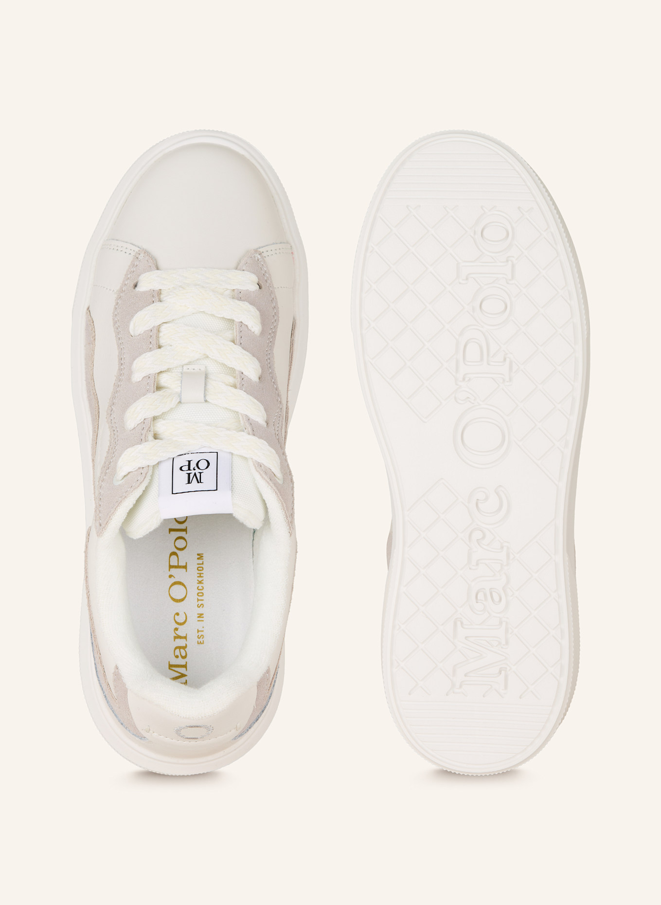 Marc O'Polo Sneakers: WHITE / LIGHT GRAY