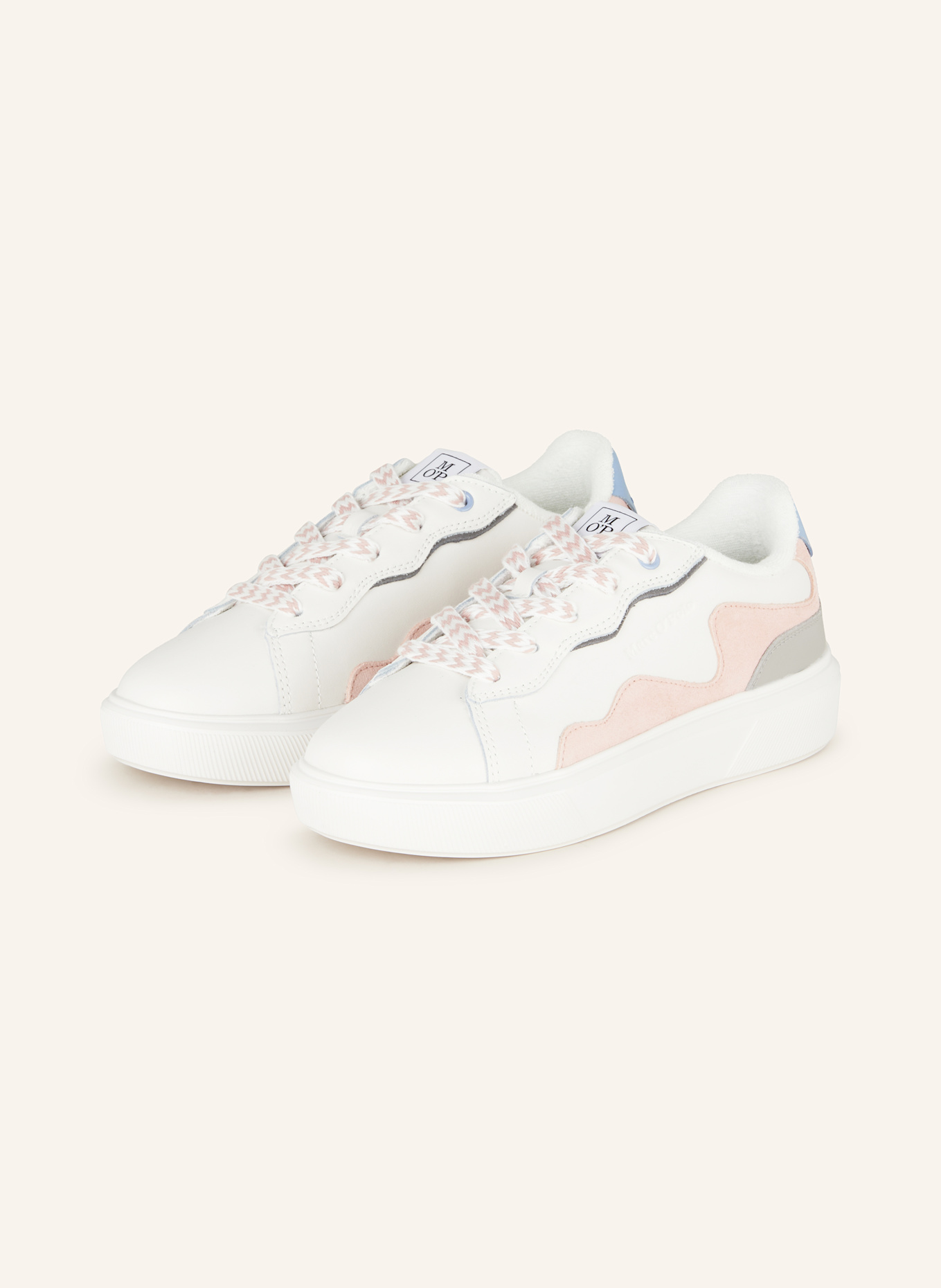 Marc O'Polo Sneaker: WEISS / ROSÉ / HELLBLAU