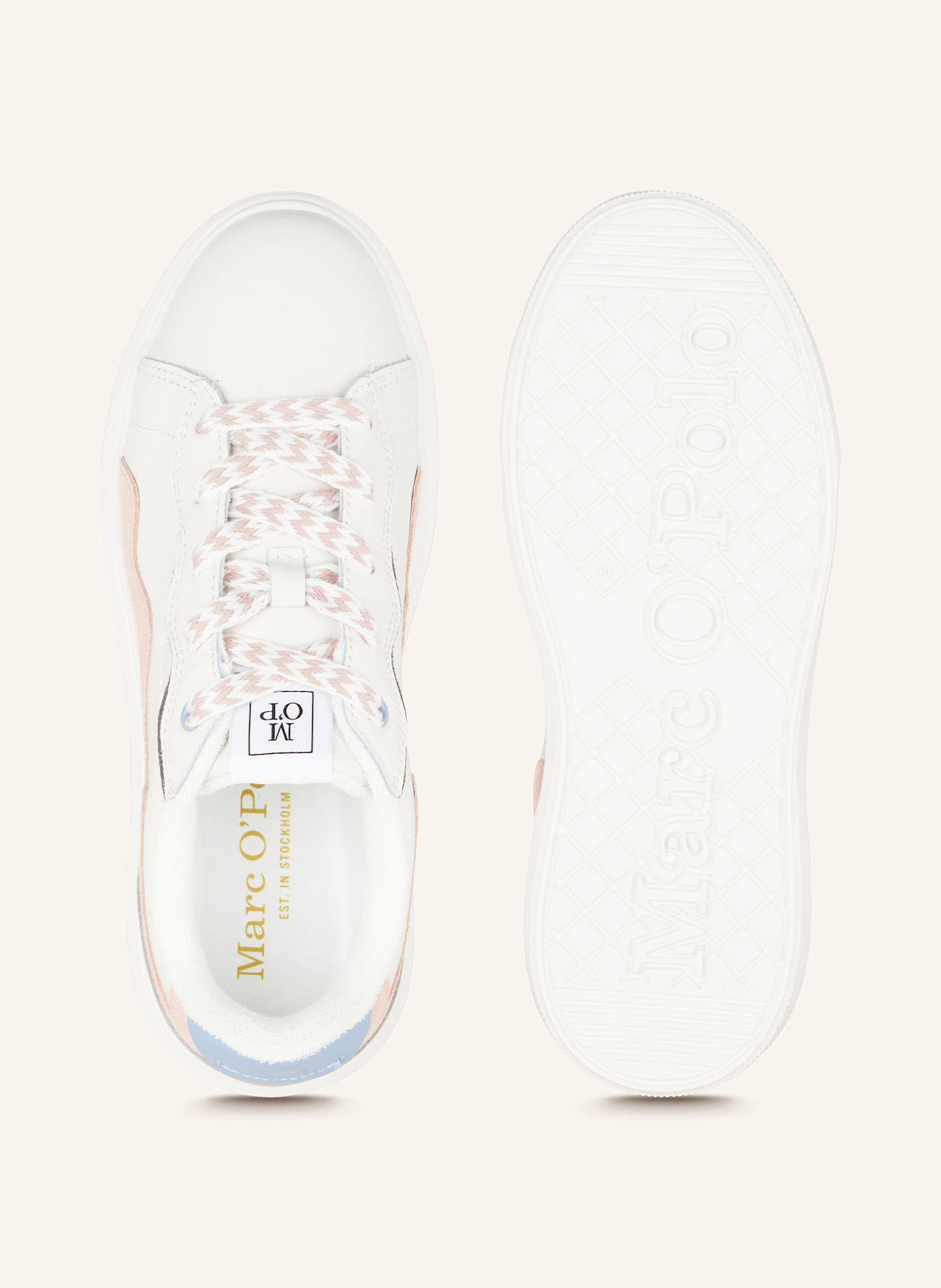 Marc O'Polo Sneaker: WEISS / ROSÉ / HELLBLAU