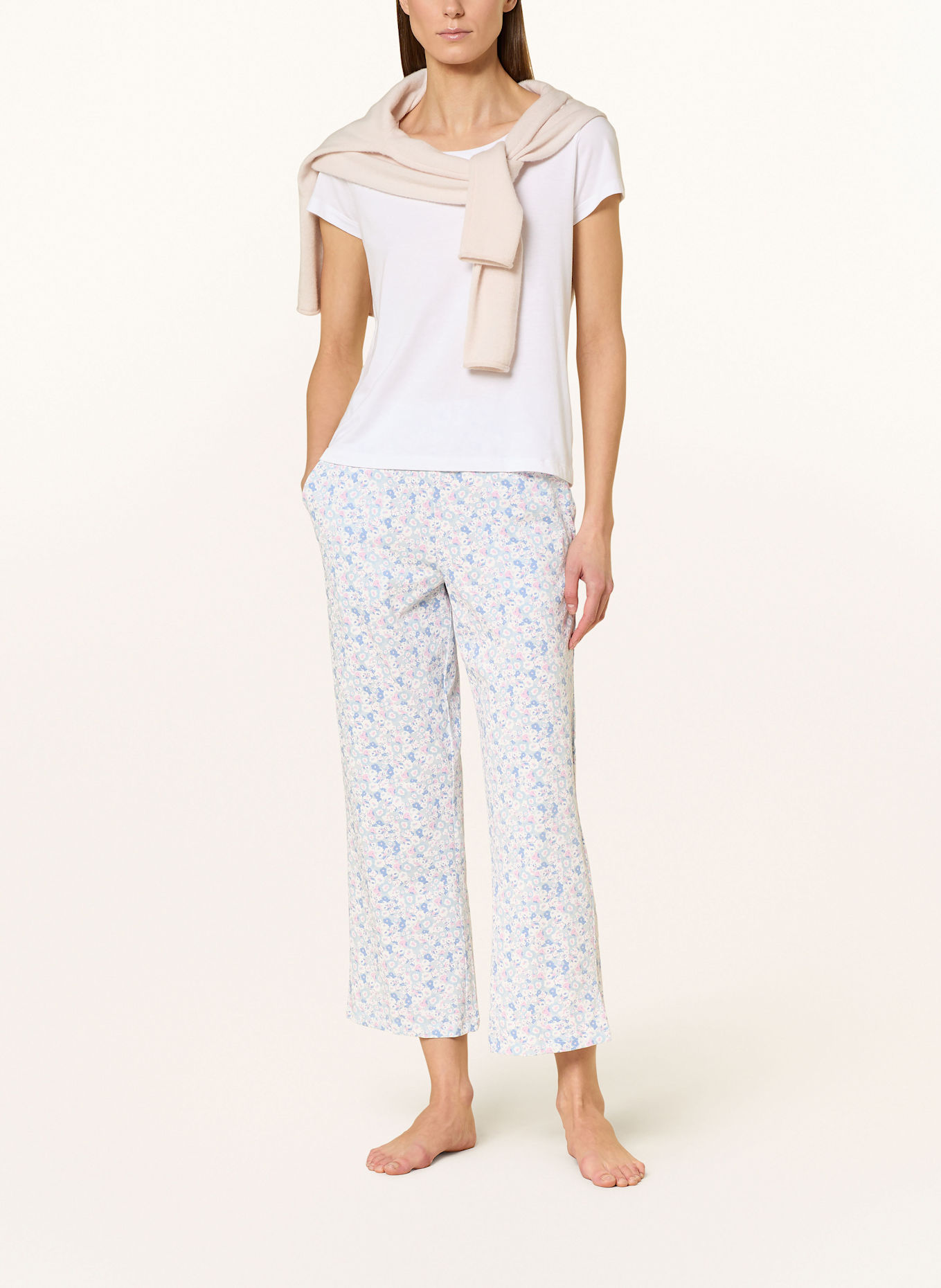 Marc O'Polo 7/8-Schlafhose: HELLBLAU / ROSA / WEISS