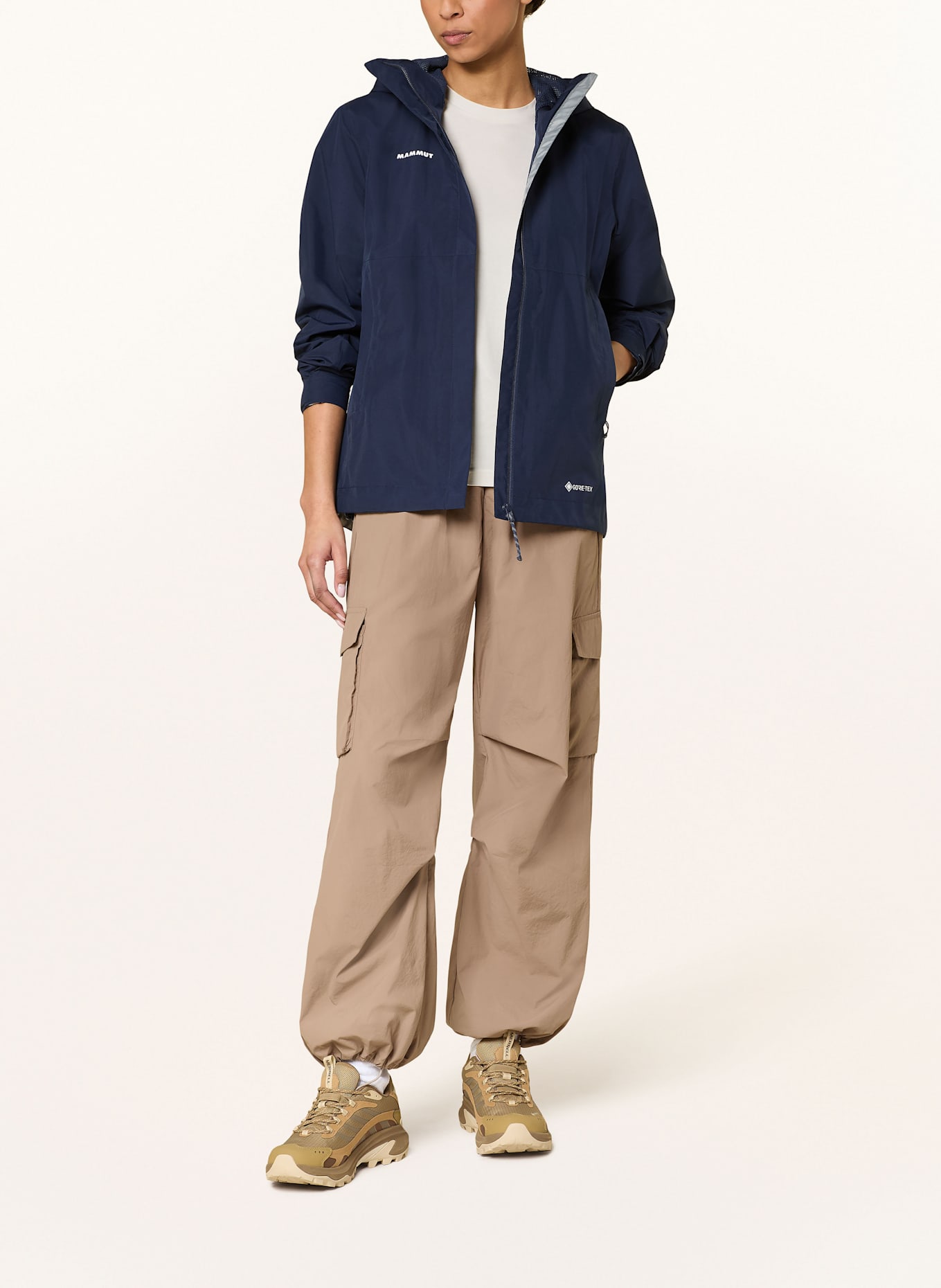 MAMMUT Outdoor jacket TREELINE LIGHT HS HOODED: DARK BLUE