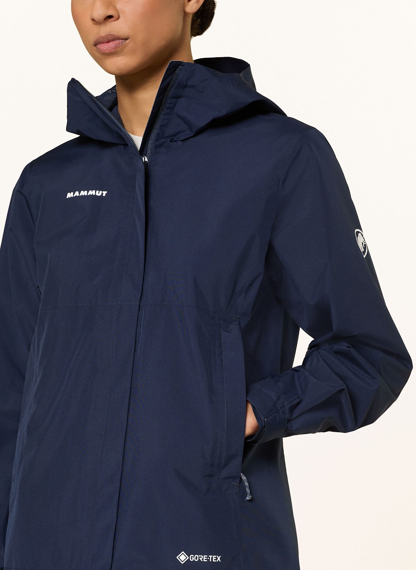 MAMMUT Outdoor jacket TREELINE LIGHT HS HOODED: DARK BLUE