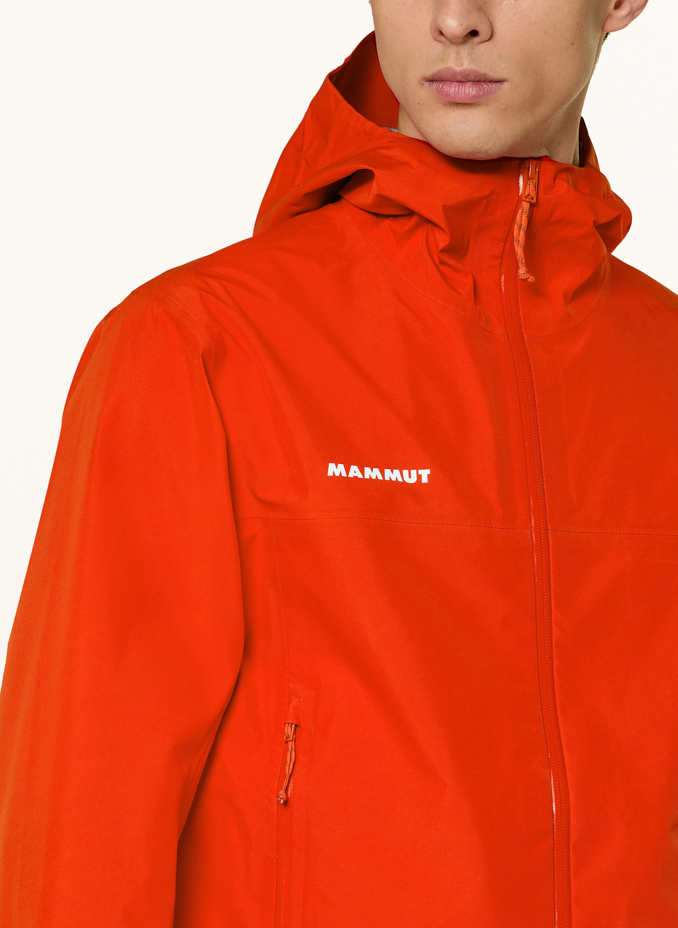 MAMMUT Hardshellová bunda CRATER LIGHT HS HOODED: ČERVENÁ