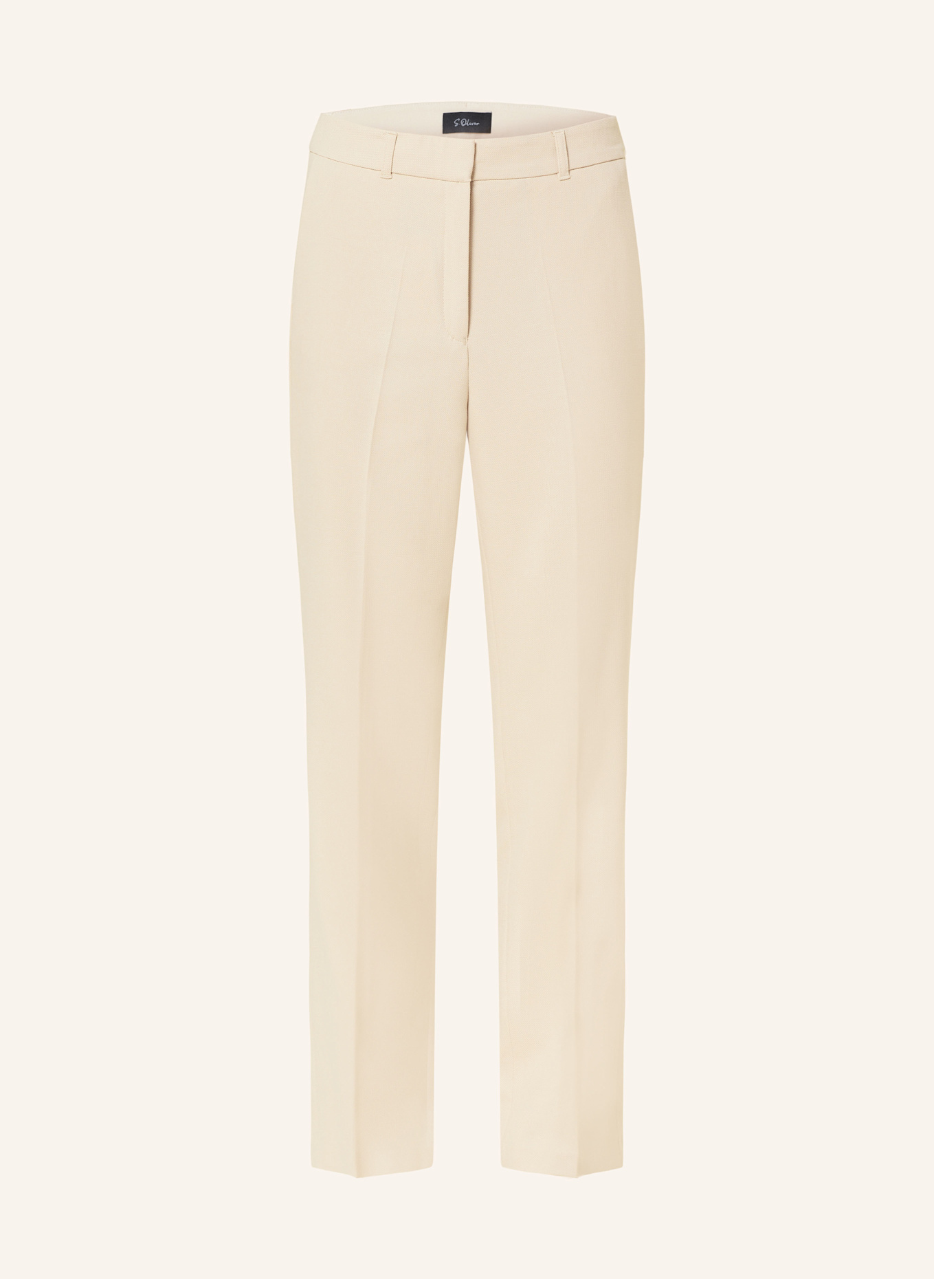 s.Oliver BLACK LABEL Wide leg trousers: BEIGE