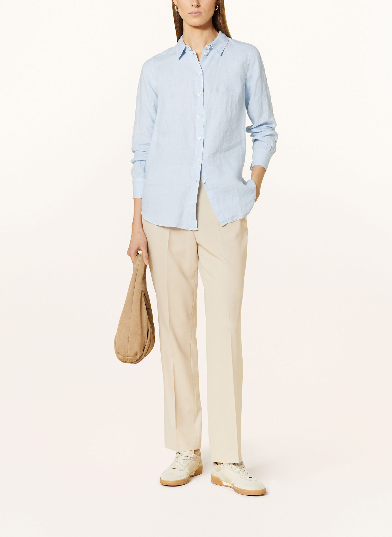 s.Oliver BLACK LABEL Wide leg trousers: BEIGE