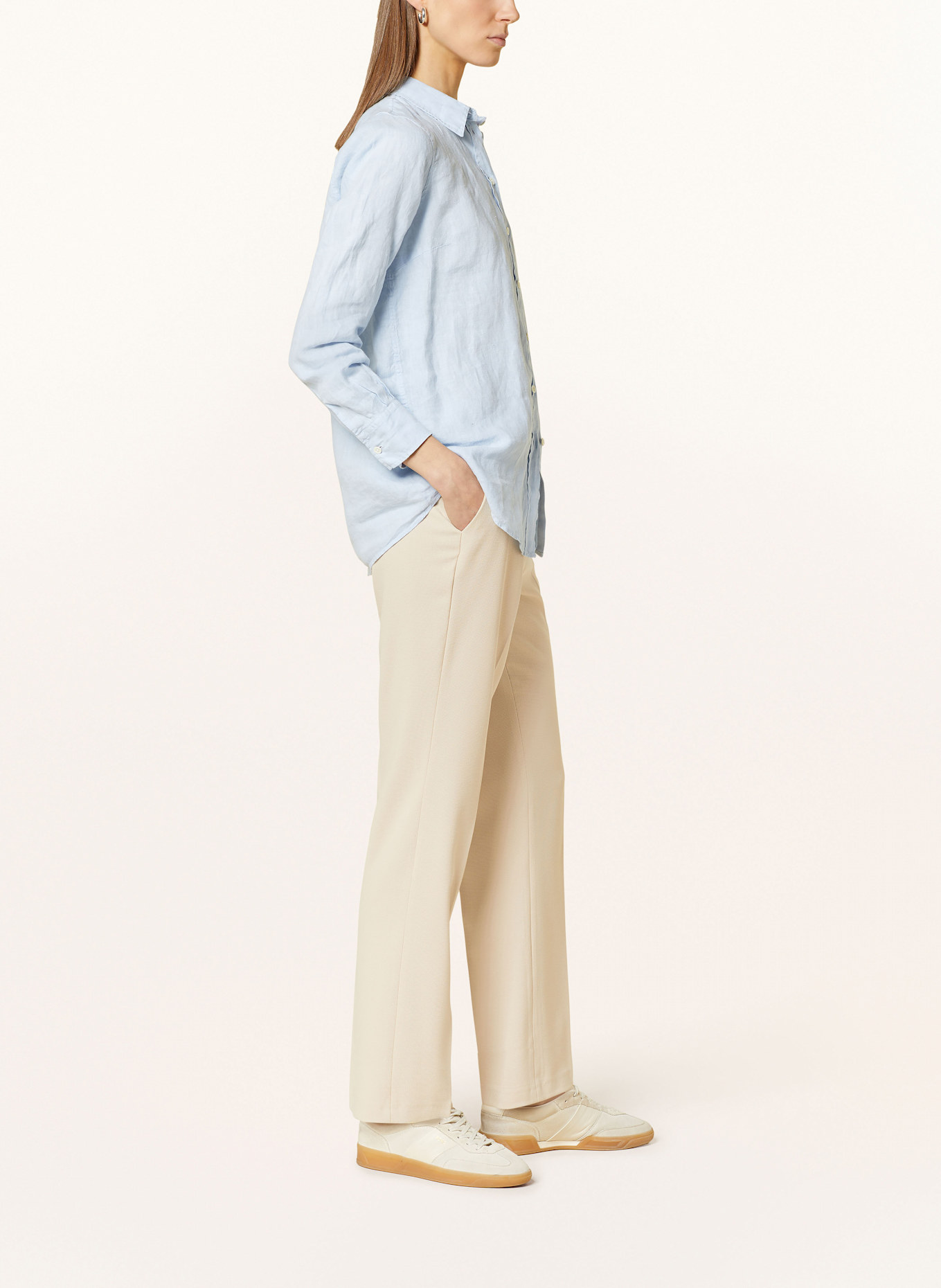 s.Oliver BLACK LABEL Wide leg trousers: BEIGE