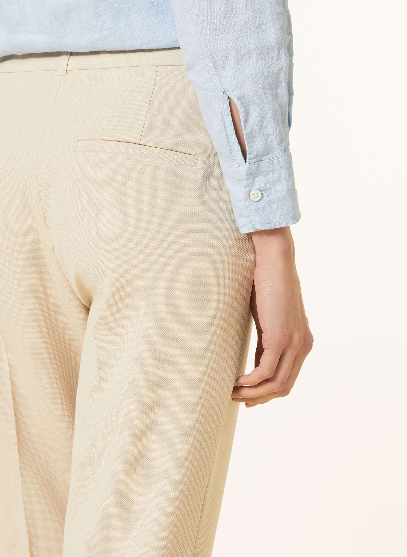s.Oliver BLACK LABEL Wide leg trousers: BEIGE