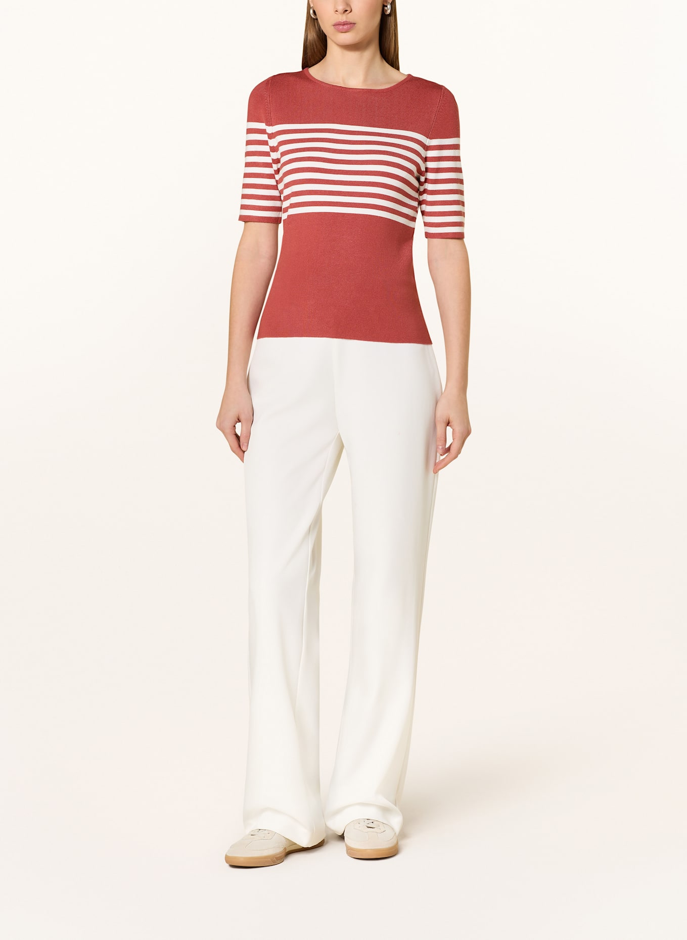 s.Oliver BLACK LABEL Strickshirt: ROT / WEISS