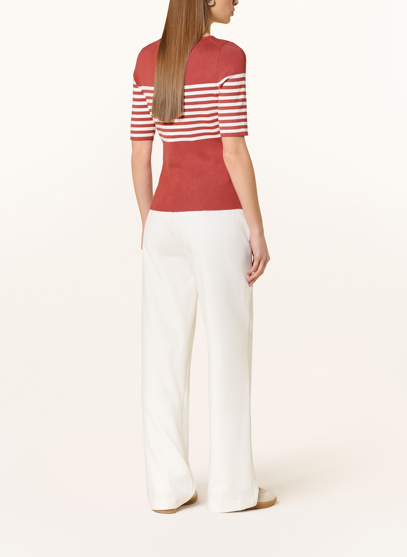 s.Oliver BLACK LABEL Strickshirt: ROT / WEISS