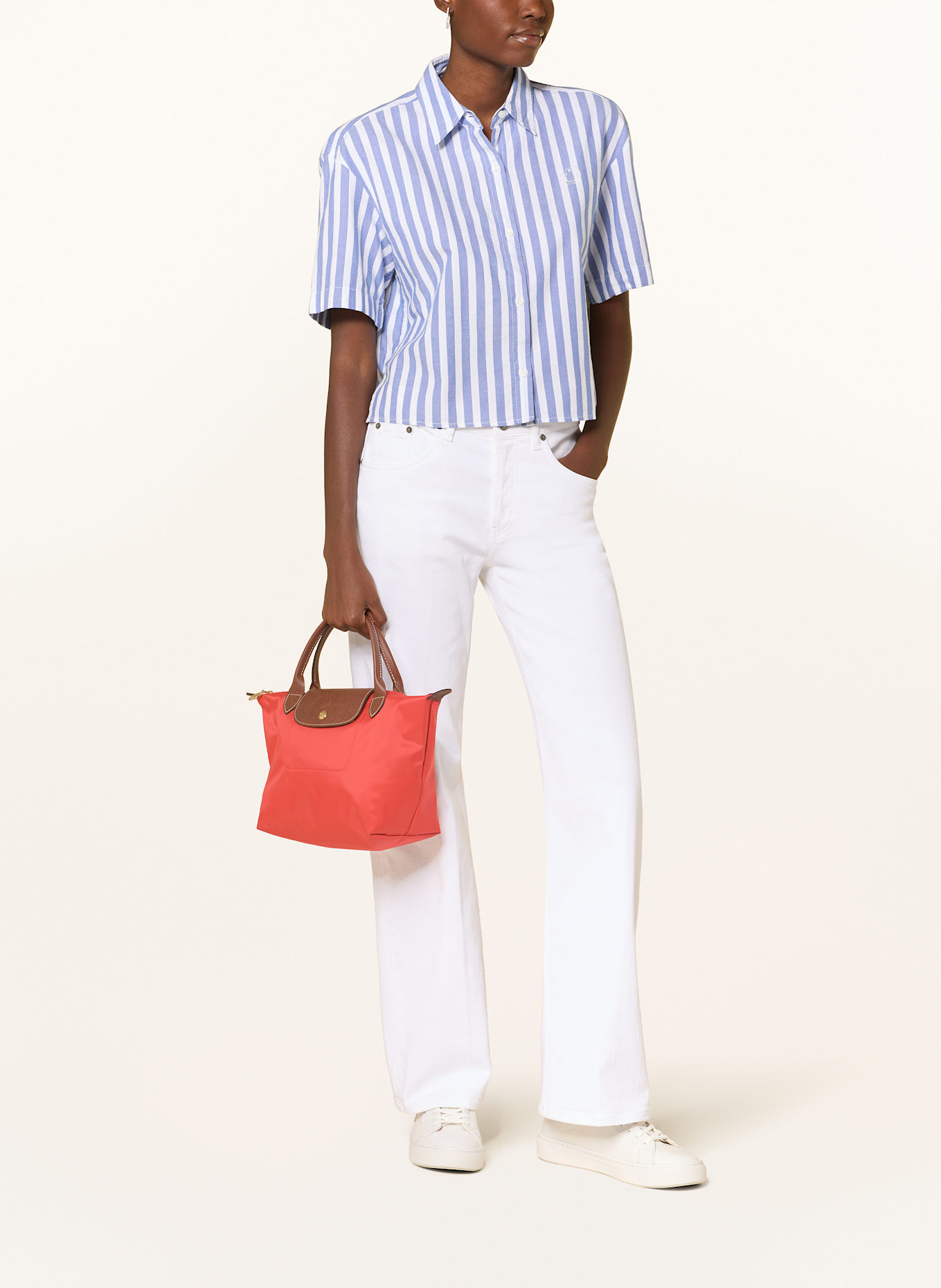 LONGCHAMP Handtasche LE PLIAGE S: ROT/ BRAUN