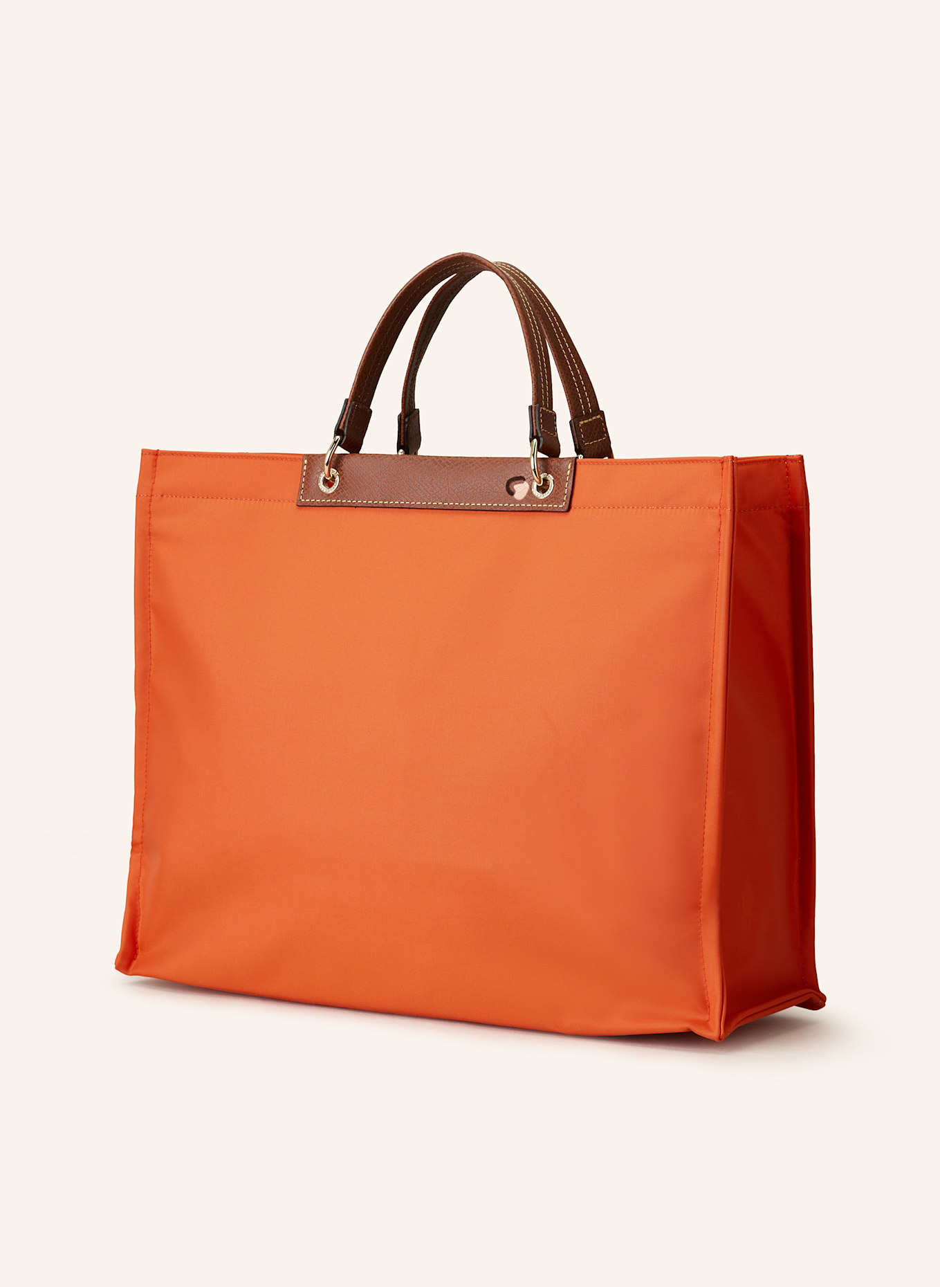 LONGCHAMP Shopper CABAS CANVAS TOTE BAG L: ORANGE