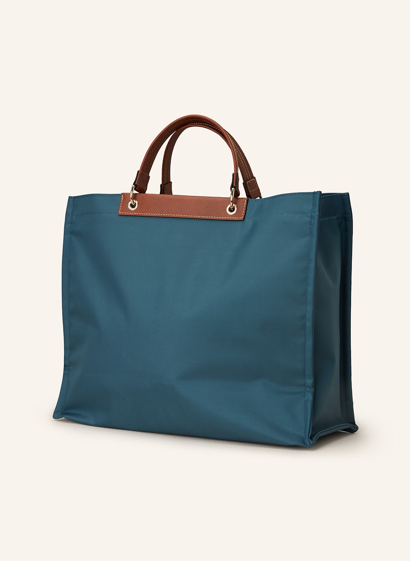 LONGCHAMP Shopper CABAS CANVAS TOTE BAG L: PETROL