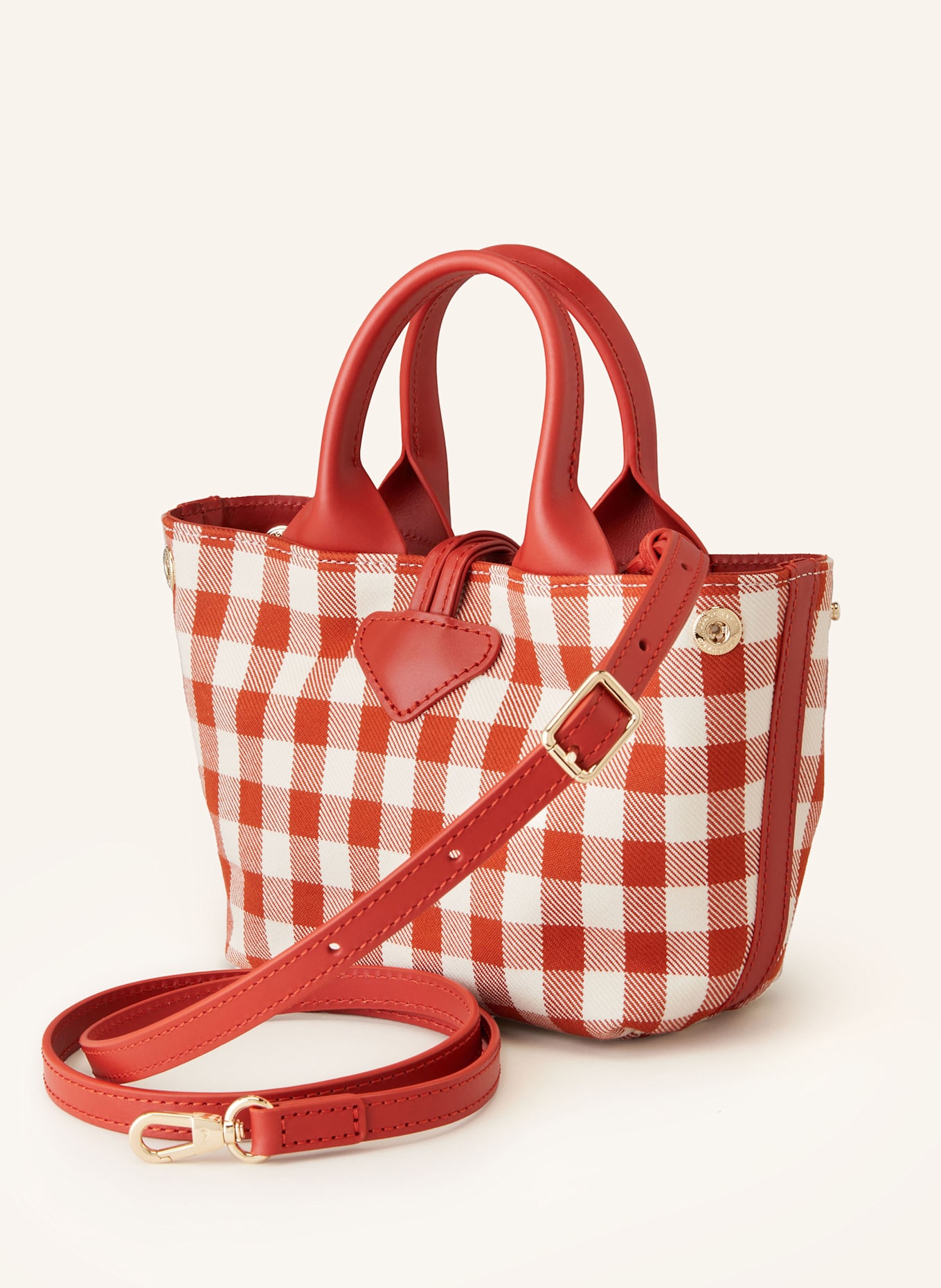 LONGCHAMP Handtasche LE ROSEAU XS: ECRU/ DUNKELORANGE