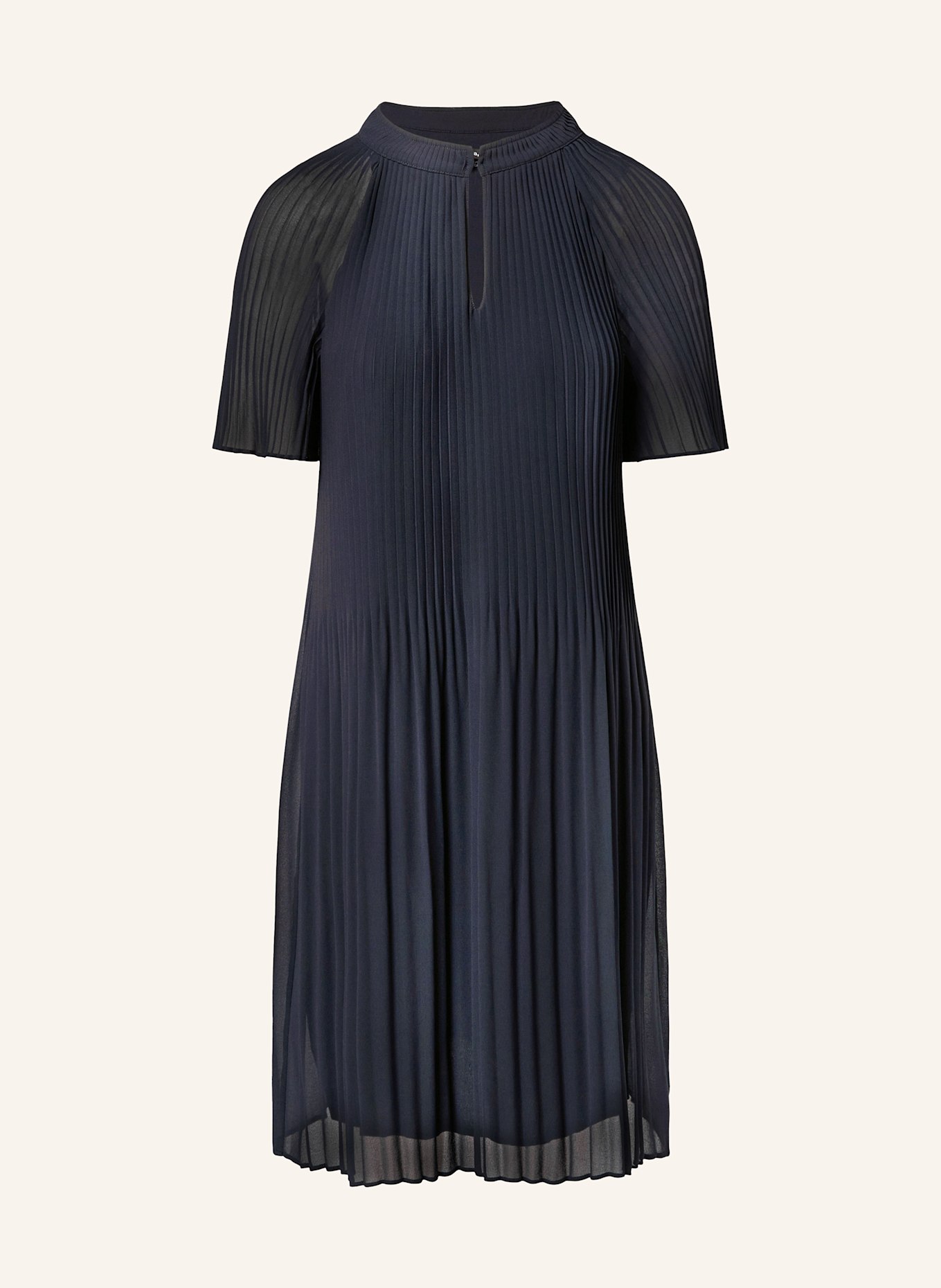 comma Plisseekleid: DUNKELBLAU