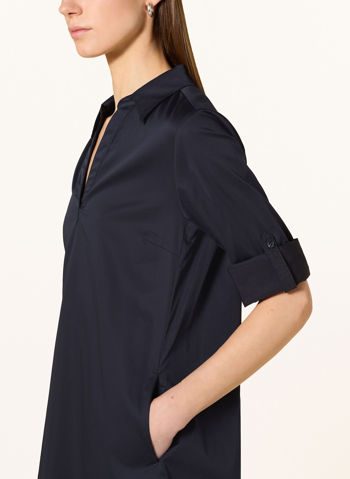 comma PUMA shirt dress: DARK BLUE