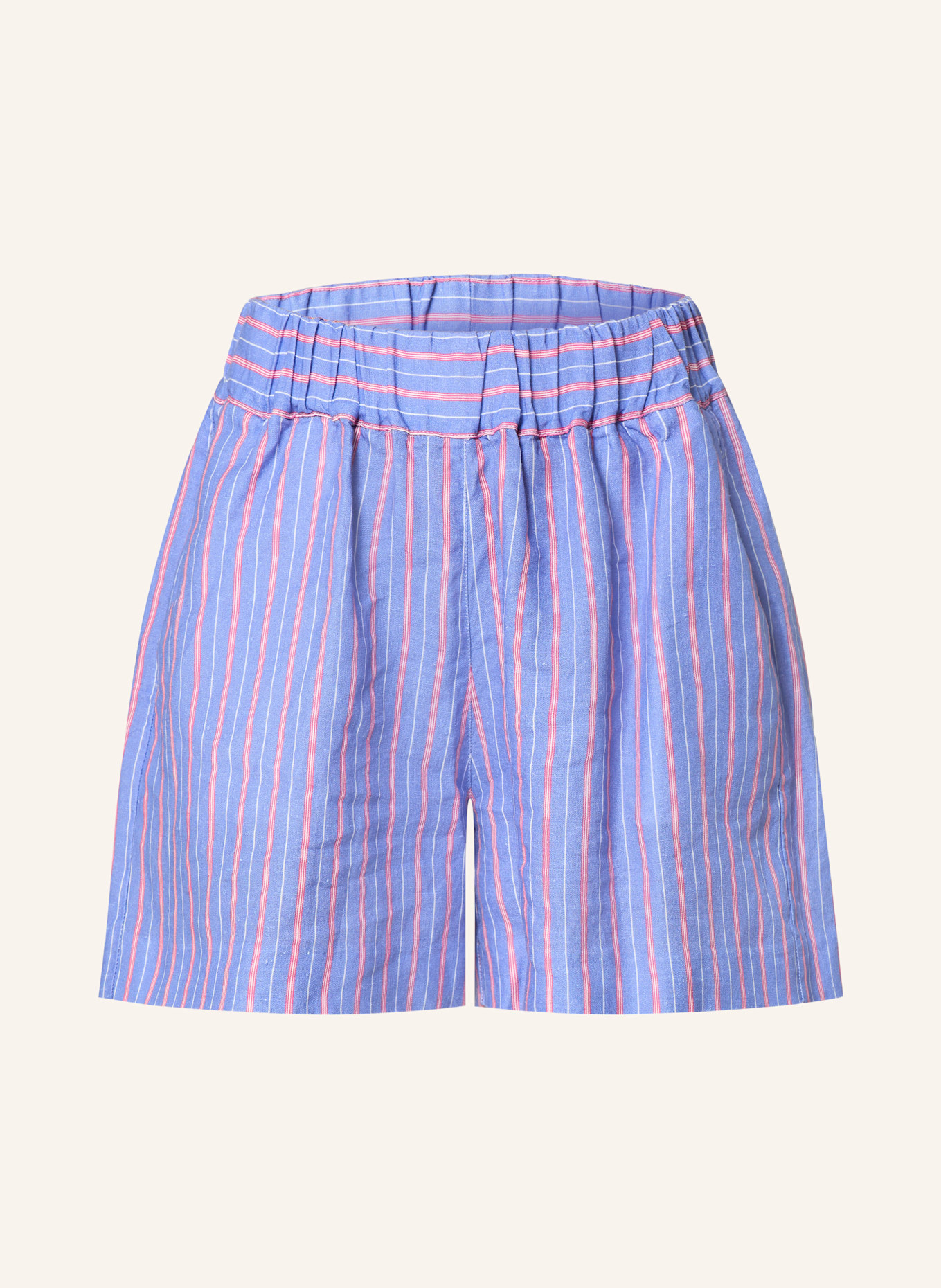 120%lino Leinenshorts: HELLBLAU/ ROSA/ WEISS