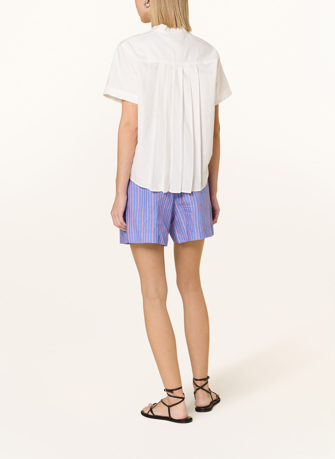 120%lino Leinenshorts: HELLBLAU/ ROSA/ WEISS