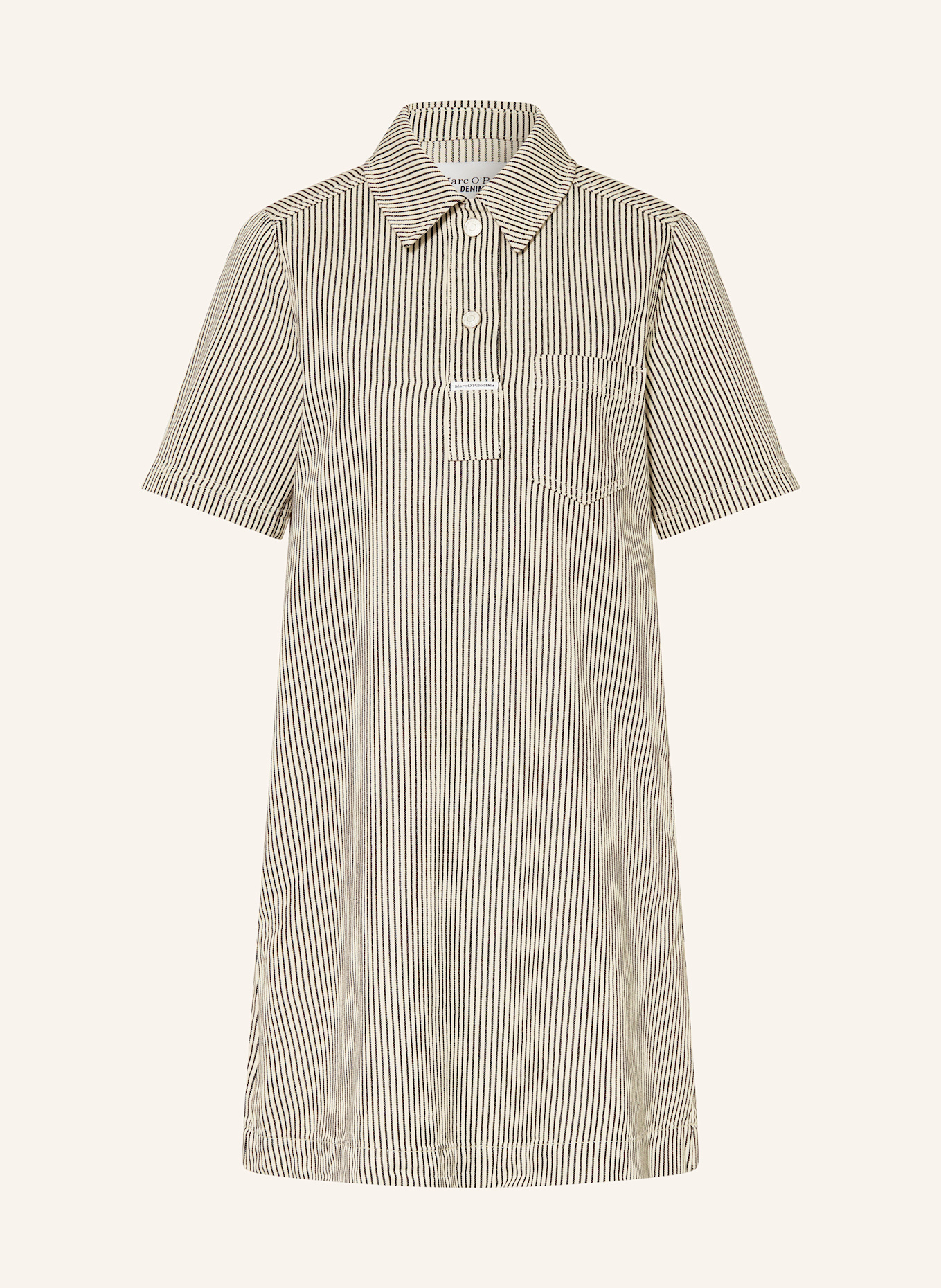 Marc O'Polo DENIM Sukienka koszulowa: BEŻOWY / CZARNY