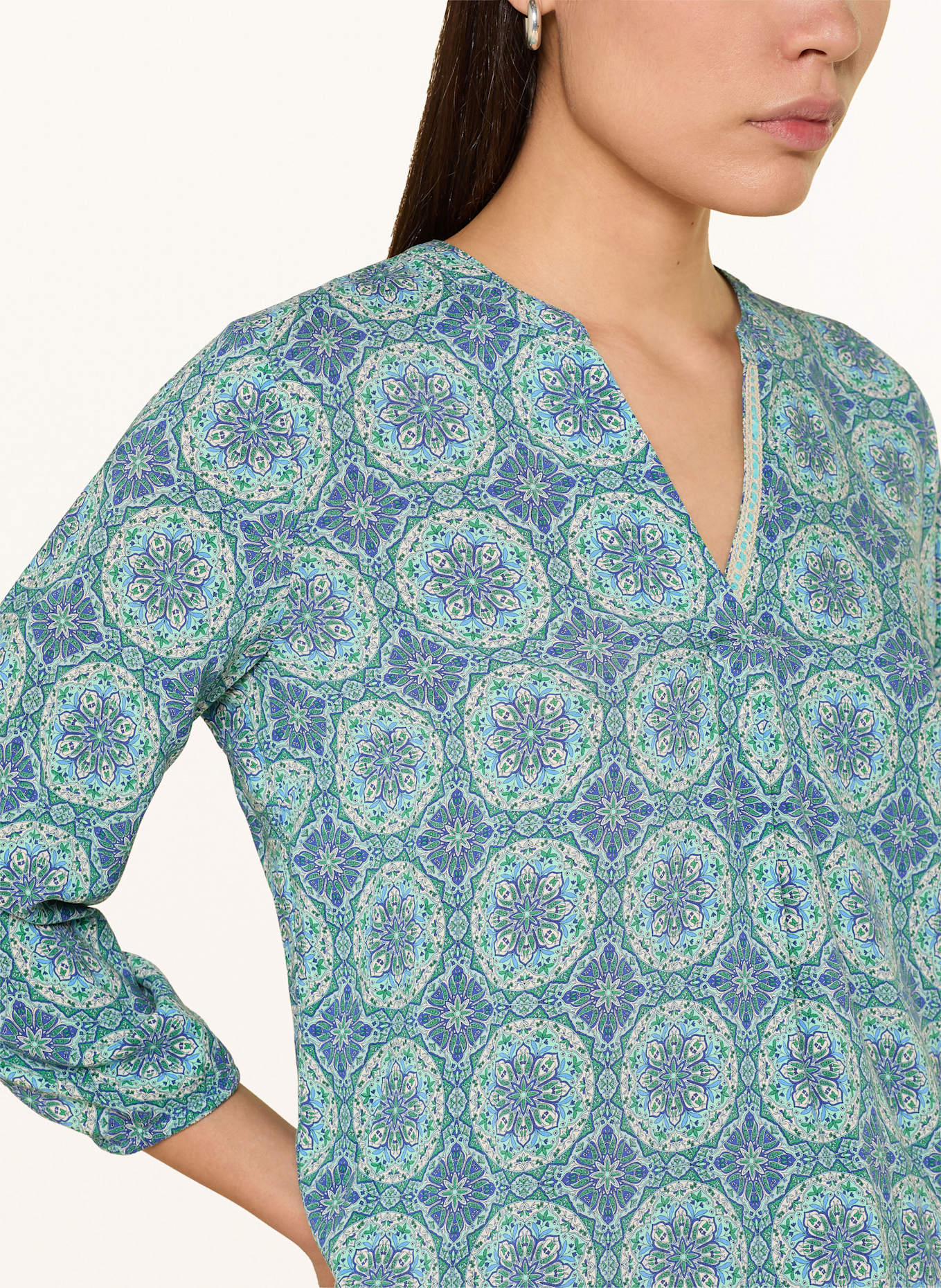 CARTOON Tunika mit 3/4-Arm: BLAU / TÜRKIS / GRÜN