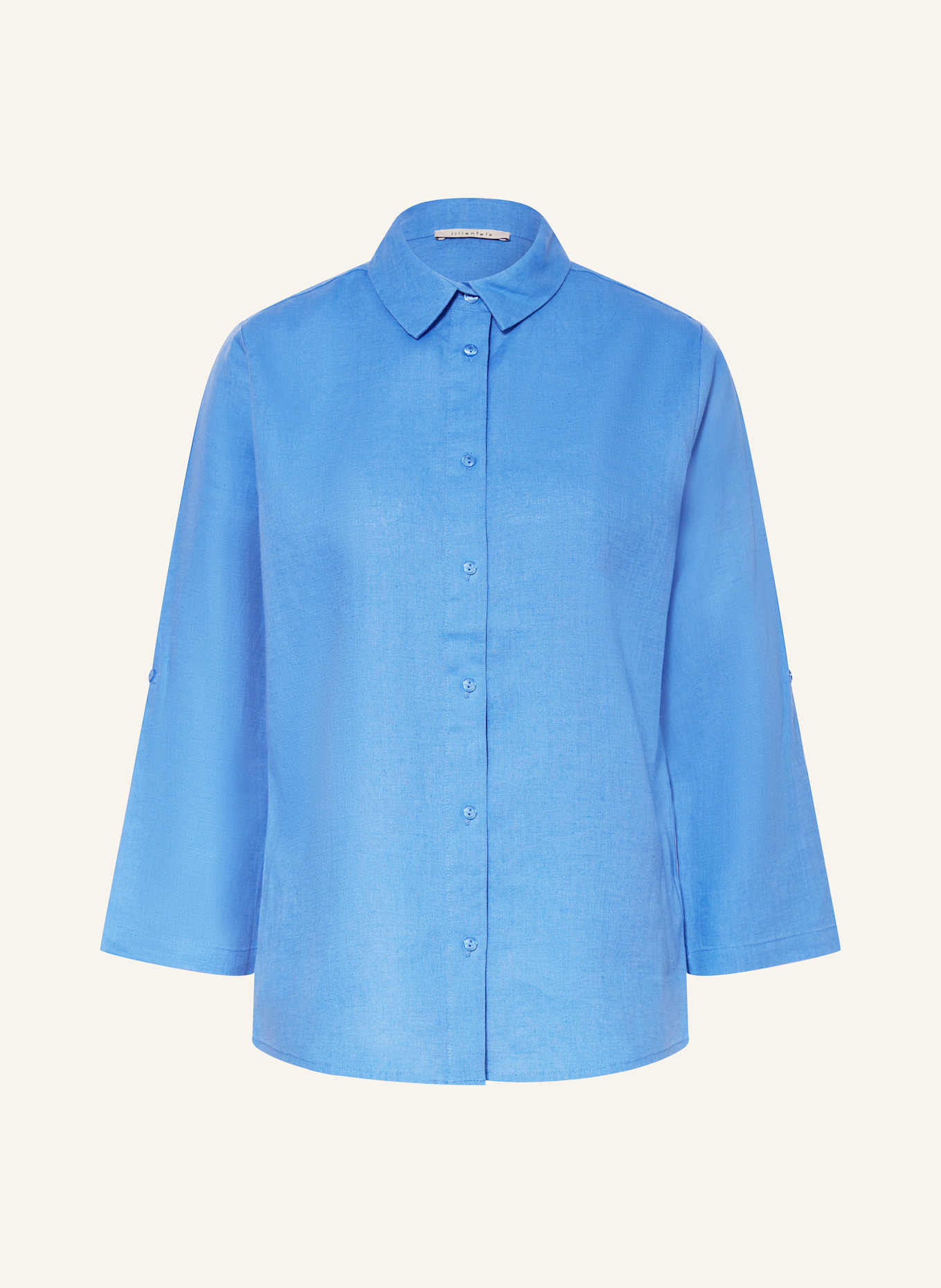 lilienfels Hemdbluse aus Leinen mit 3/4-Arm: 647 azur royal