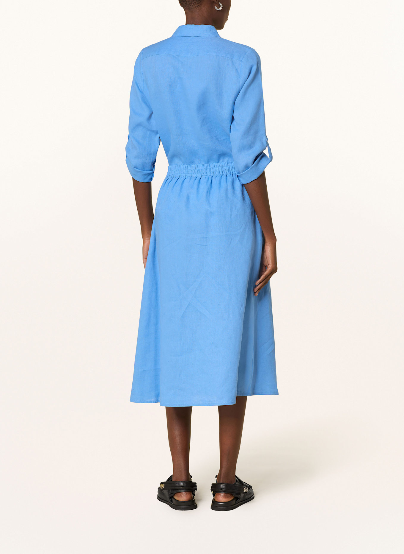 lilienfels Hemdbluse aus Leinen mit 3/4-Arm: 647 azur royal