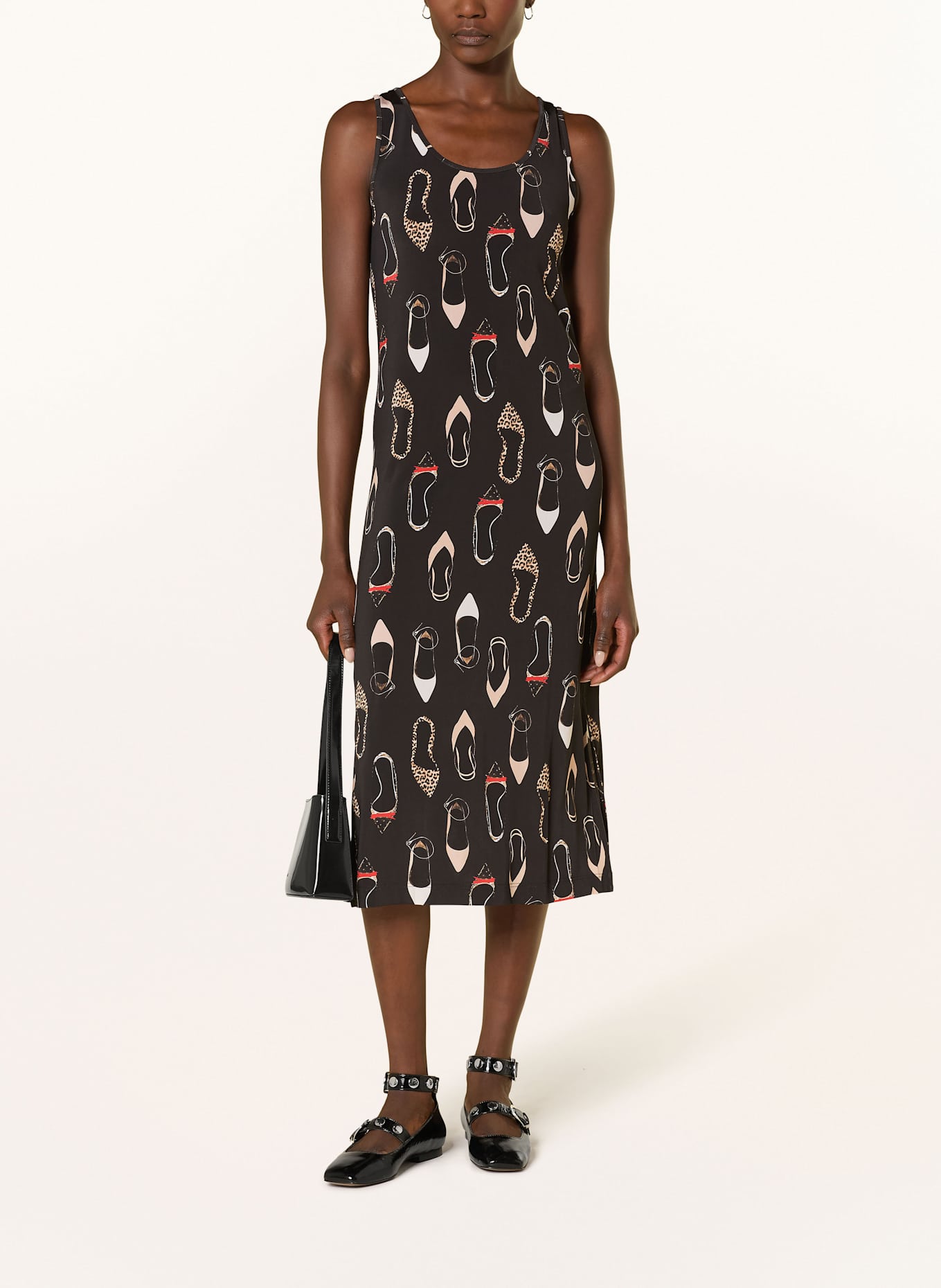 lilienfels Jersey dress: DARK BROWN/ CAMEL/ RED