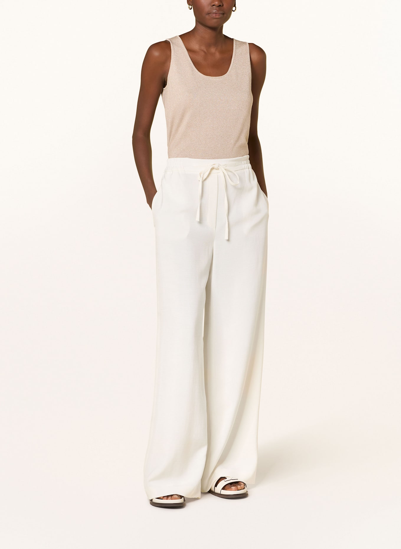 lilienfels Dzianinowy top z błyszczącą przędzą: ZŁOTY