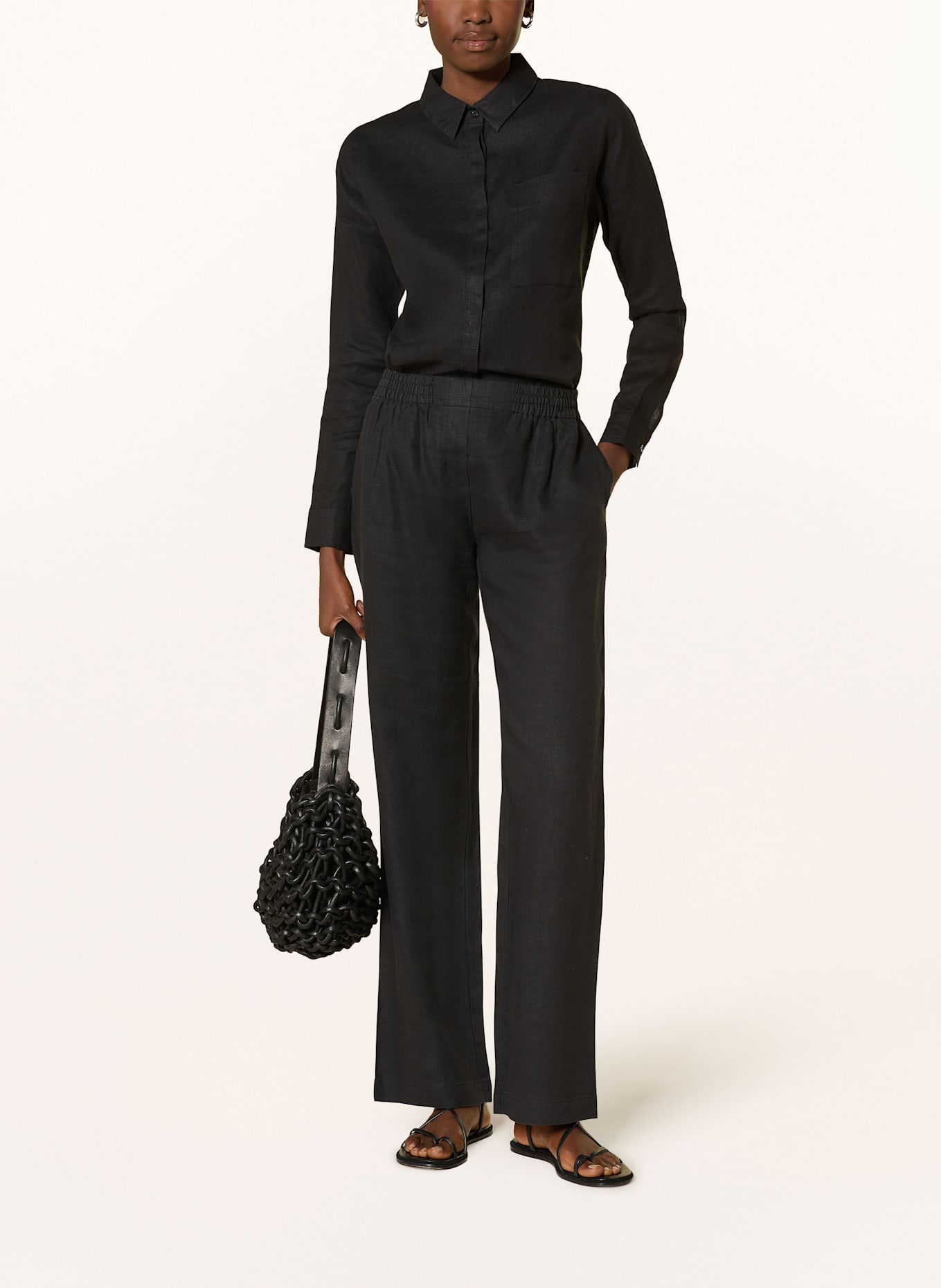 lilienfels Leinenhose: SCHWARZ