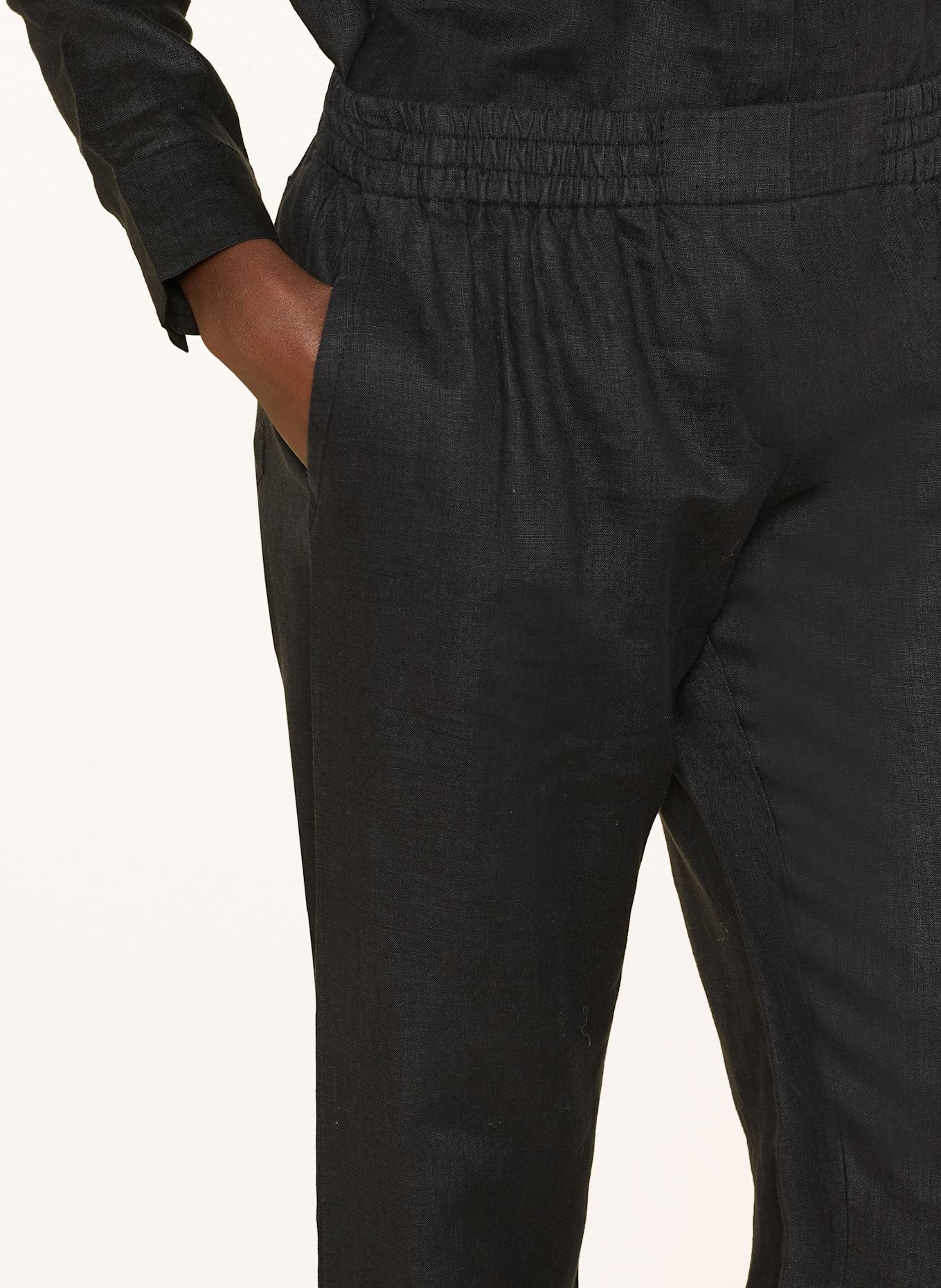 lilienfels Leinenhose: SCHWARZ