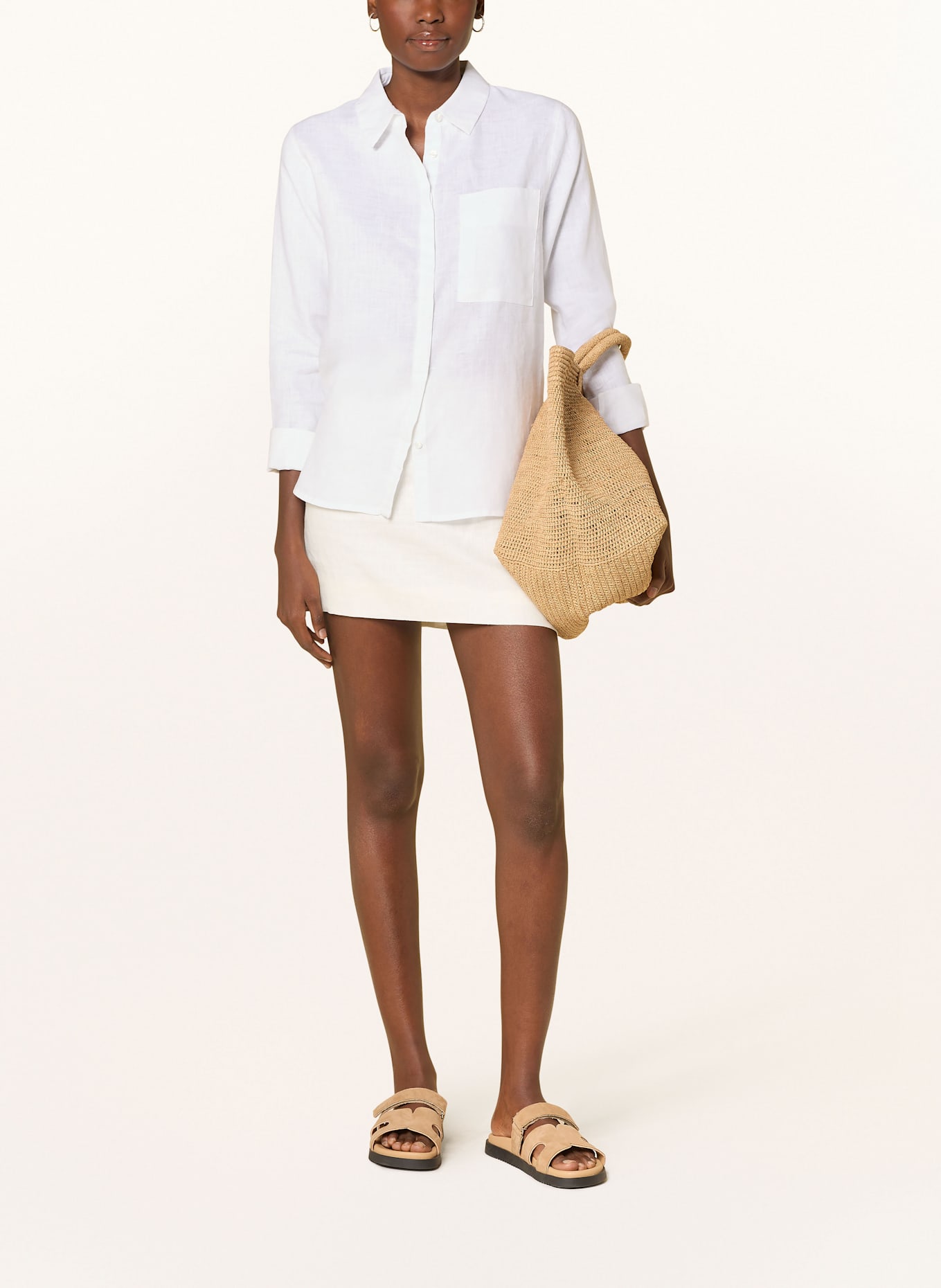 lilienfels Shirt blouse made of linen, Color: WHITE (Image 2)