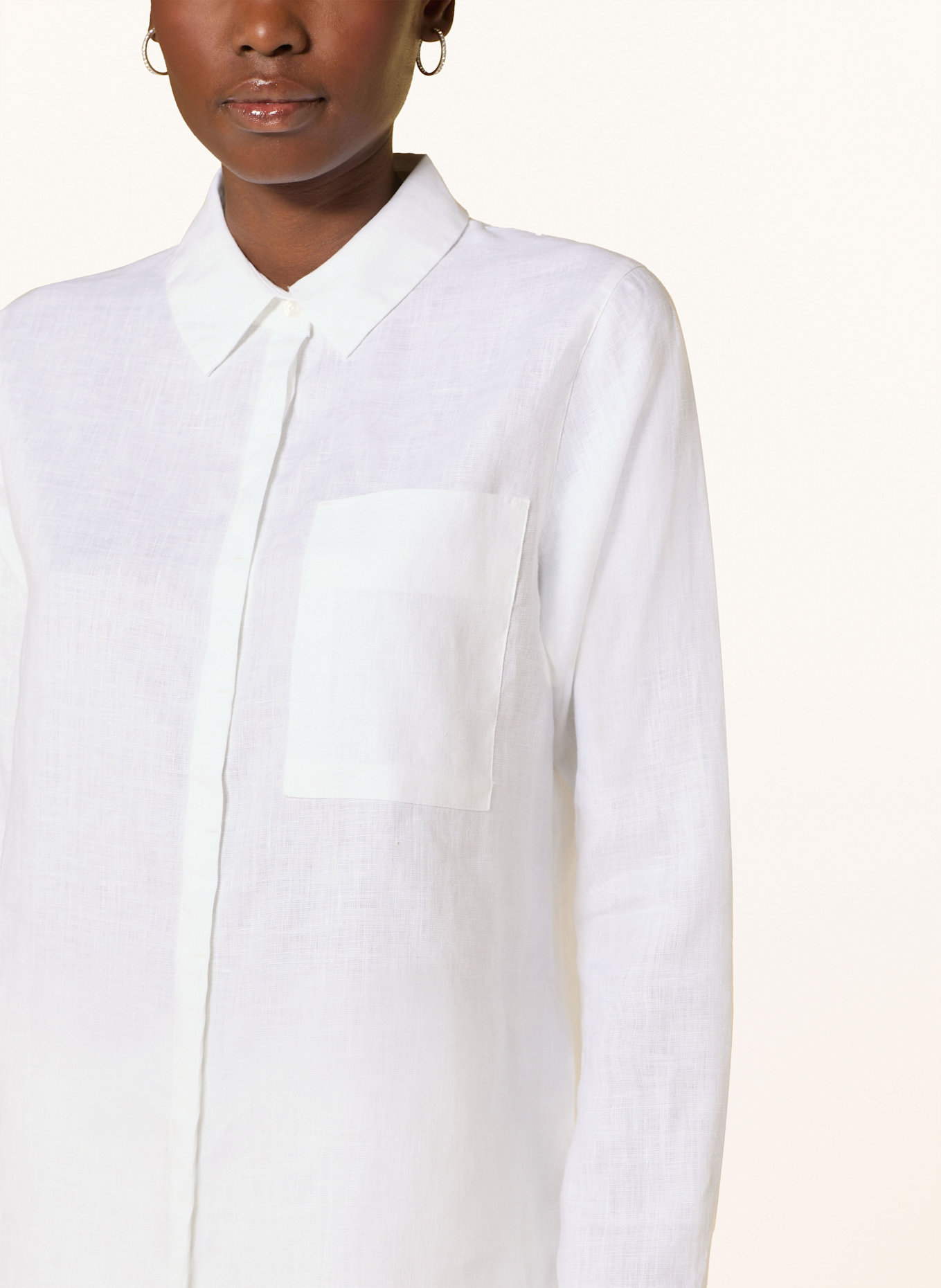 lilienfels Shirt blouse made of linen, Color: WHITE (Image 4)