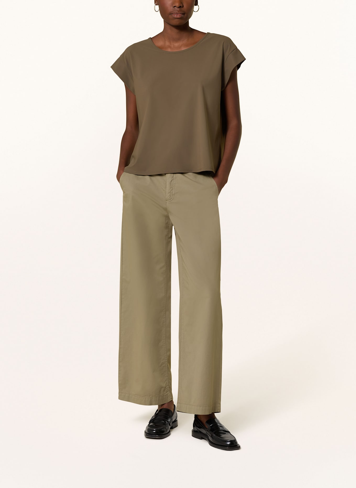 RAFFAELLO ROSSI YUKI wide leg trousers: LIGHT GREEN